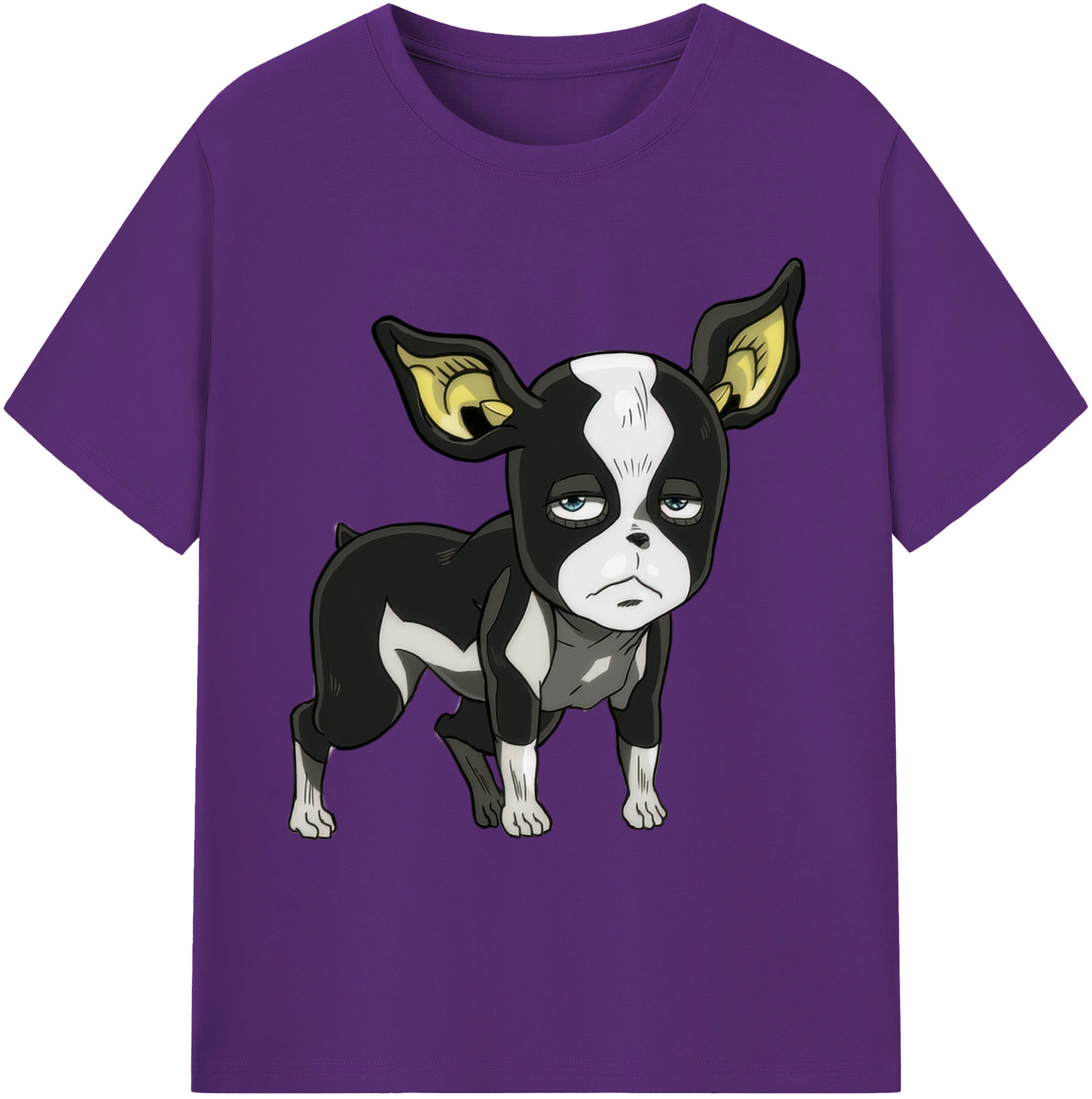 （画像用） ジョジョの奇妙な冒険 イギー JoJo's Bizarre Adventure Iggy 綿100％ メンズ半袖Tシャツ｜肌触りやわらか＆通気性