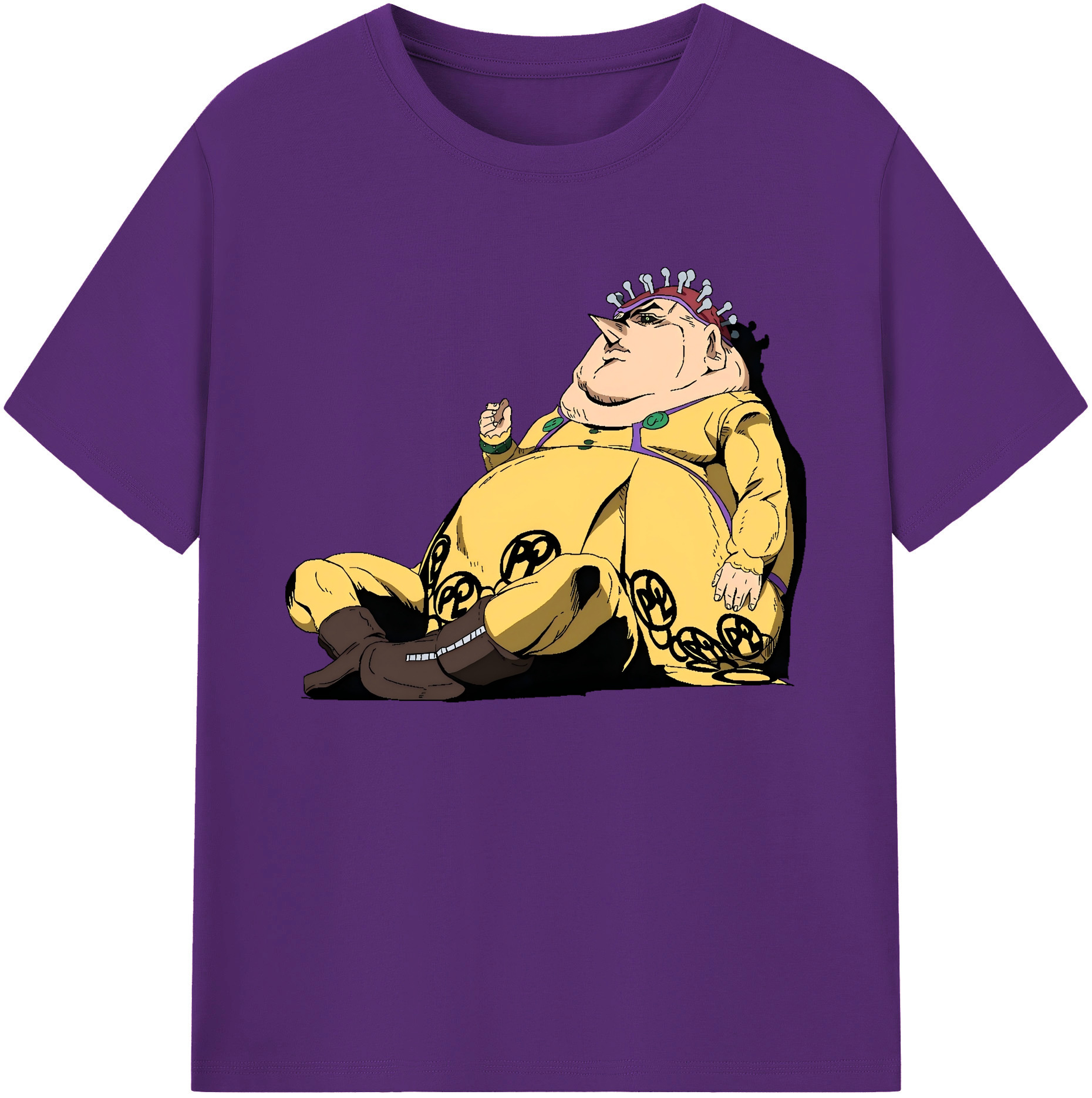 （画像用） ジョジョの奇妙な冒険 ポルポ JoJo's Bizarre Adventure Polpo 綿100％ メンズ半袖Tシャツ｜肌触りやわらか＆通気性
