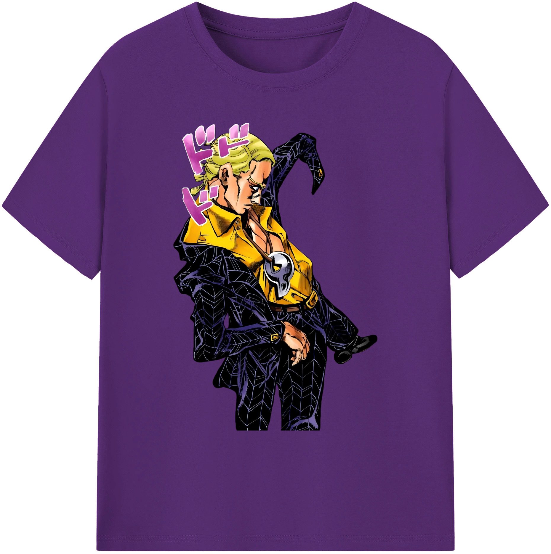 （画像用） ジョジョの奇妙な冒険 プロシュート JoJo's Bizarre Adventure Prosciutto 綿100％ メンズ半袖Tシャツ｜肌触りやわらか＆通気性