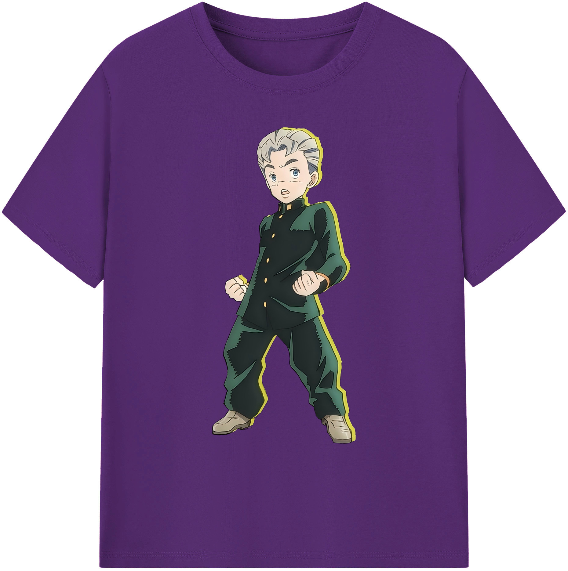 （画像用） ジョジョの奇妙な冒険 広瀨康一 JoJo's Bizarre Adventure Hirose Koichi 綿100％ メンズ半袖Tシャツ｜肌触りやわらか＆通気性