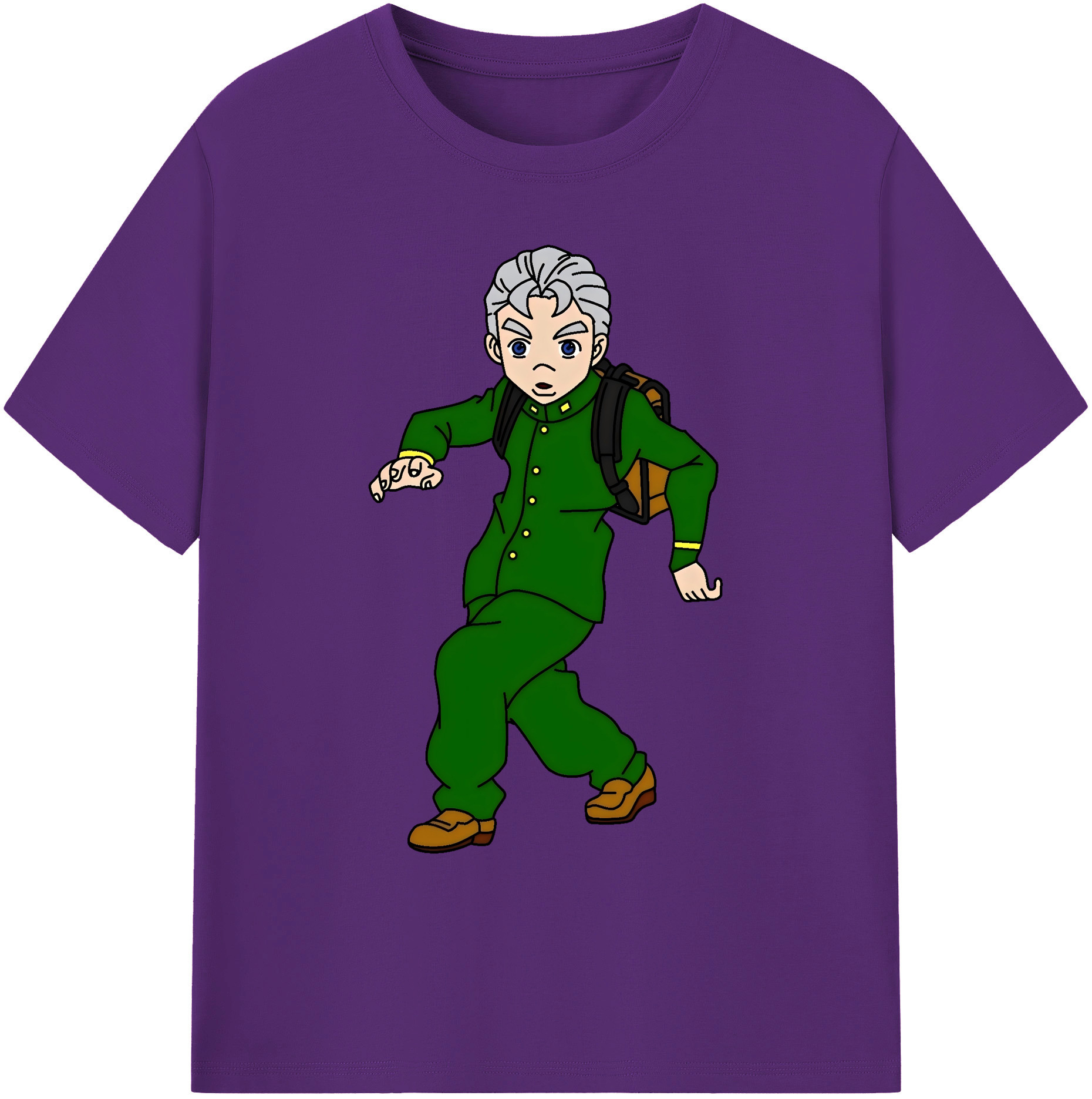 （画像用） ジョジョの奇妙な冒険 広瀨康一 JoJo's Bizarre Adventure Hirose Koichi 綿100％ メンズ半袖Tシャツ｜肌触りやわらか＆通気性