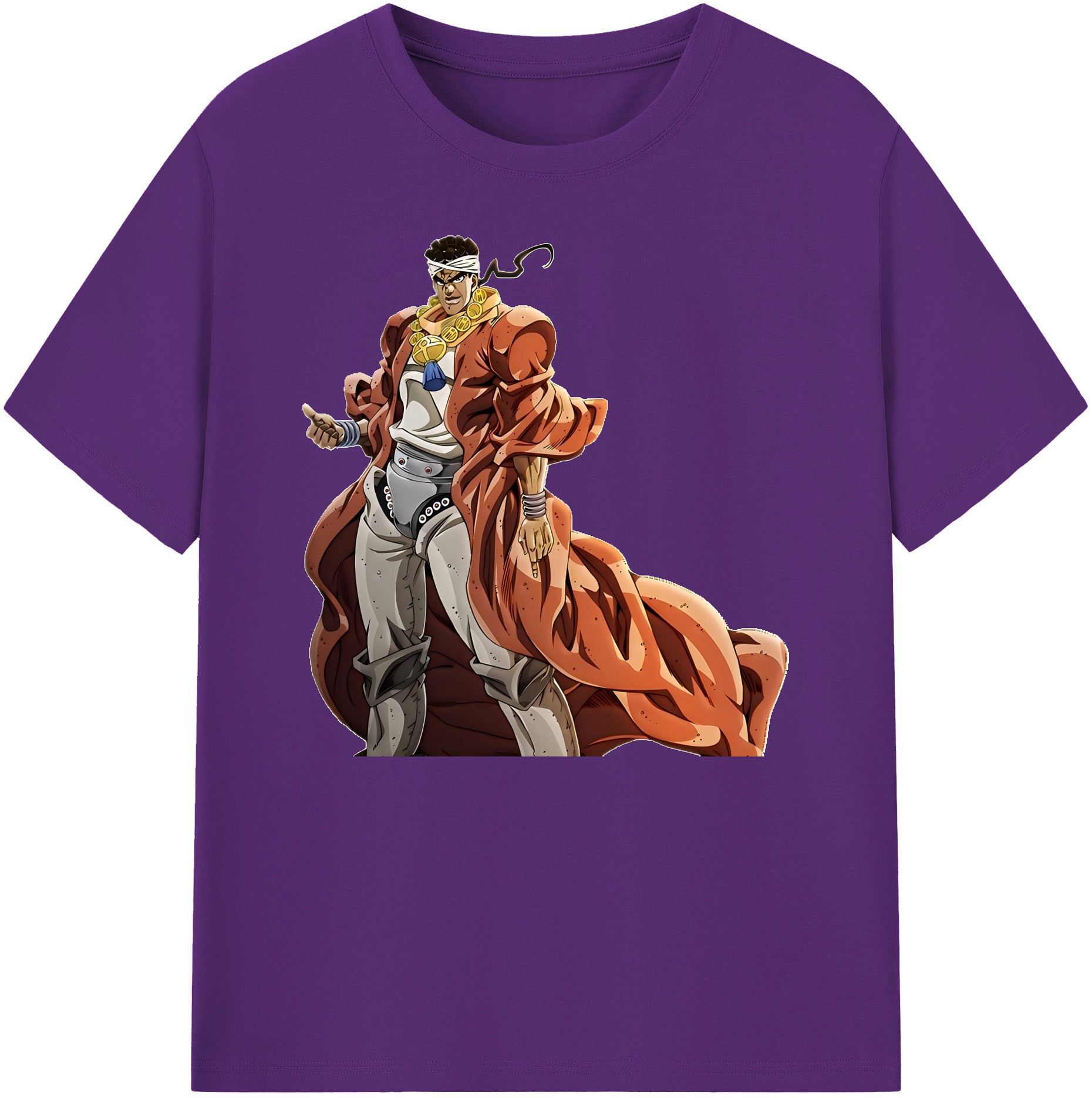 （画像用） ジョジョの奇妙な冒険 ムハンマド?アブドゥル JoJo's Bizarre Adventure Muhammad Avdol 綿100％ メンズ半袖Tシャツ｜肌触りやわらか＆通気性