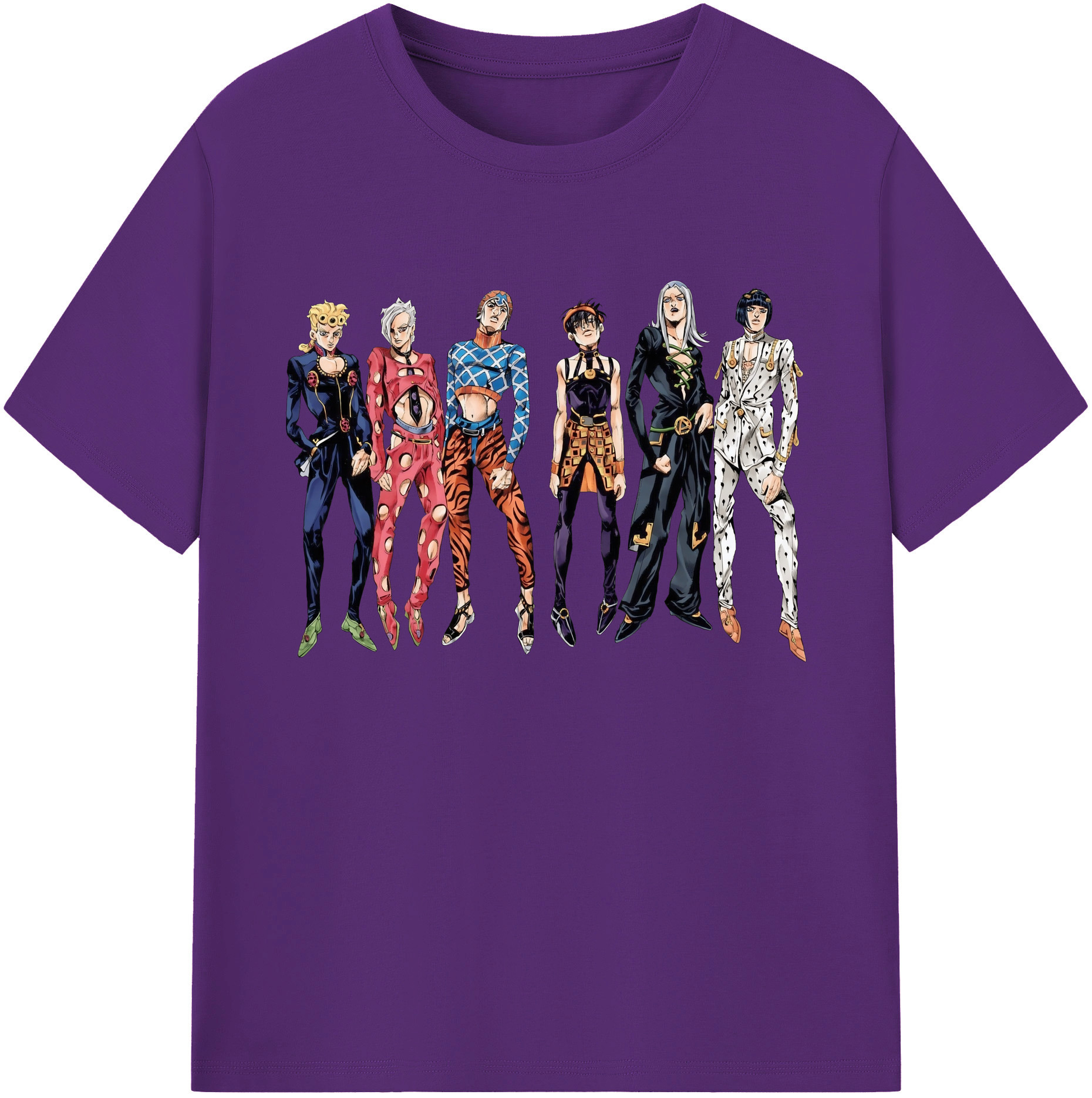 （画像用） ジョジョの奇妙な冒険 JoJo's Bizarre Adventure 綿100％ メンズ半袖Tシャツ｜肌触りやわらか＆通気性