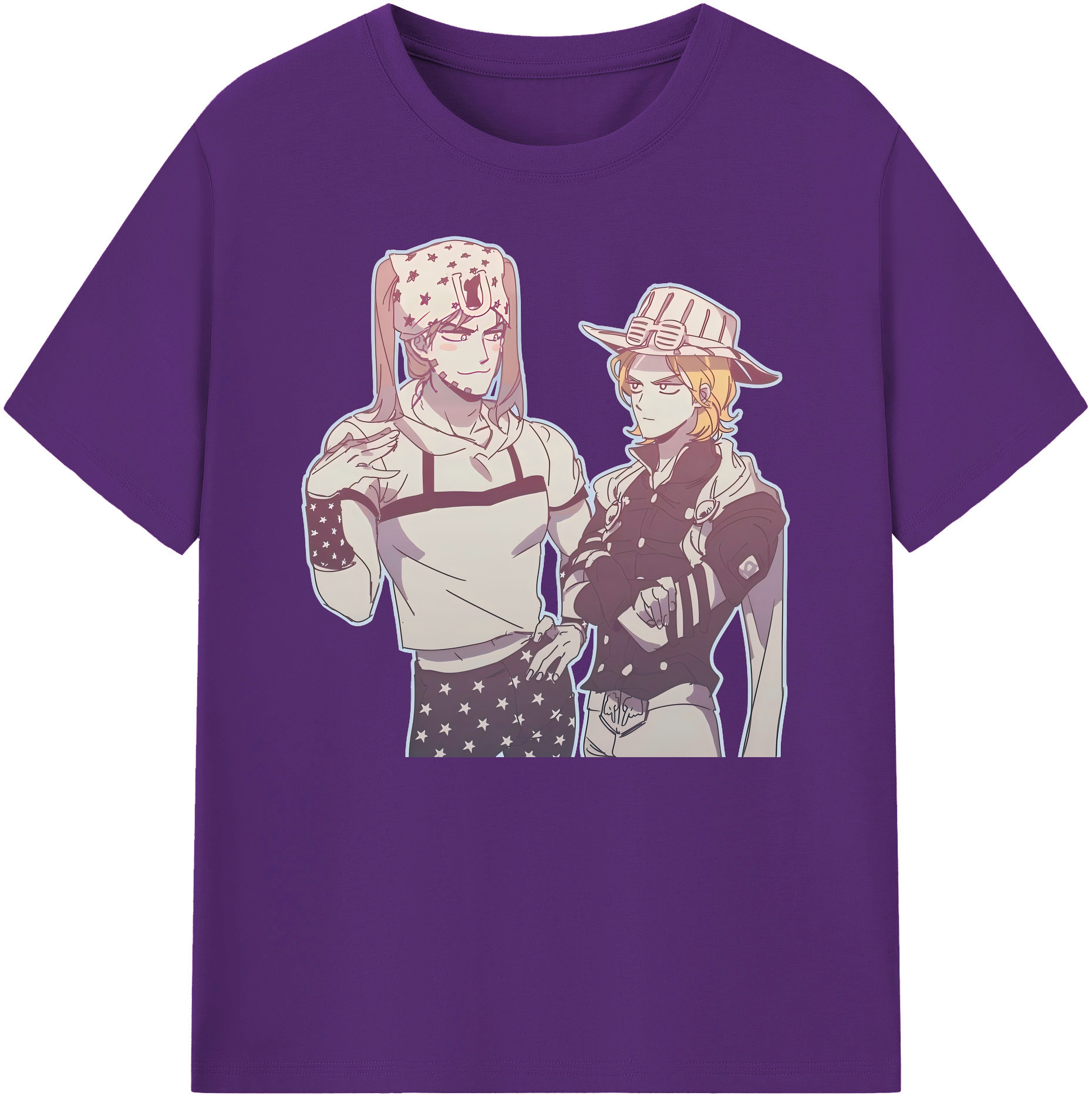 （画像用） ジョジョの奇妙な冒険 JoJo's Bizarre Adventure 綿100％ メンズ半袖Tシャツ｜肌触りやわらか＆通気性