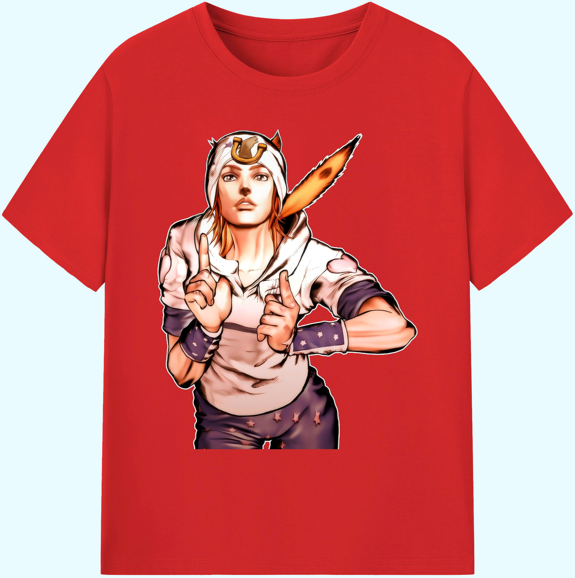 （画像用） ジョジョの奇妙な冒険 ジョナサン?ジョースター JoJo's Bizarre Adventure Jonathan Joestar 綿100％ メンズ半袖Tシャツ｜肌触りやわらか＆通気性