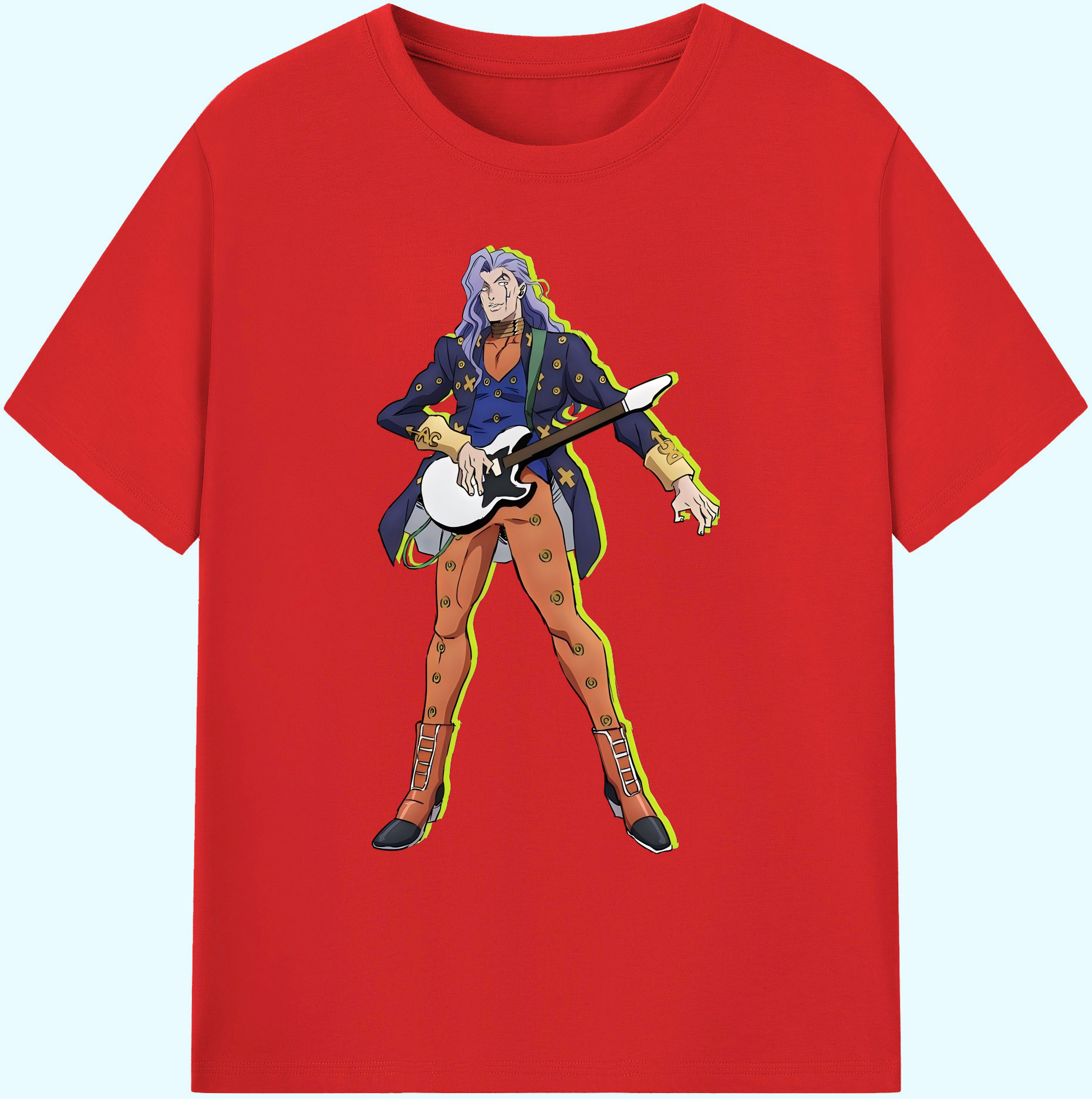 （画像用） ジョジョの奇妙な冒険 おといし あきら JoJo's Bizarre Adventure Akira Otoishi 綿100％ メンズ半袖Tシャツ｜肌触りやわらか＆通気性