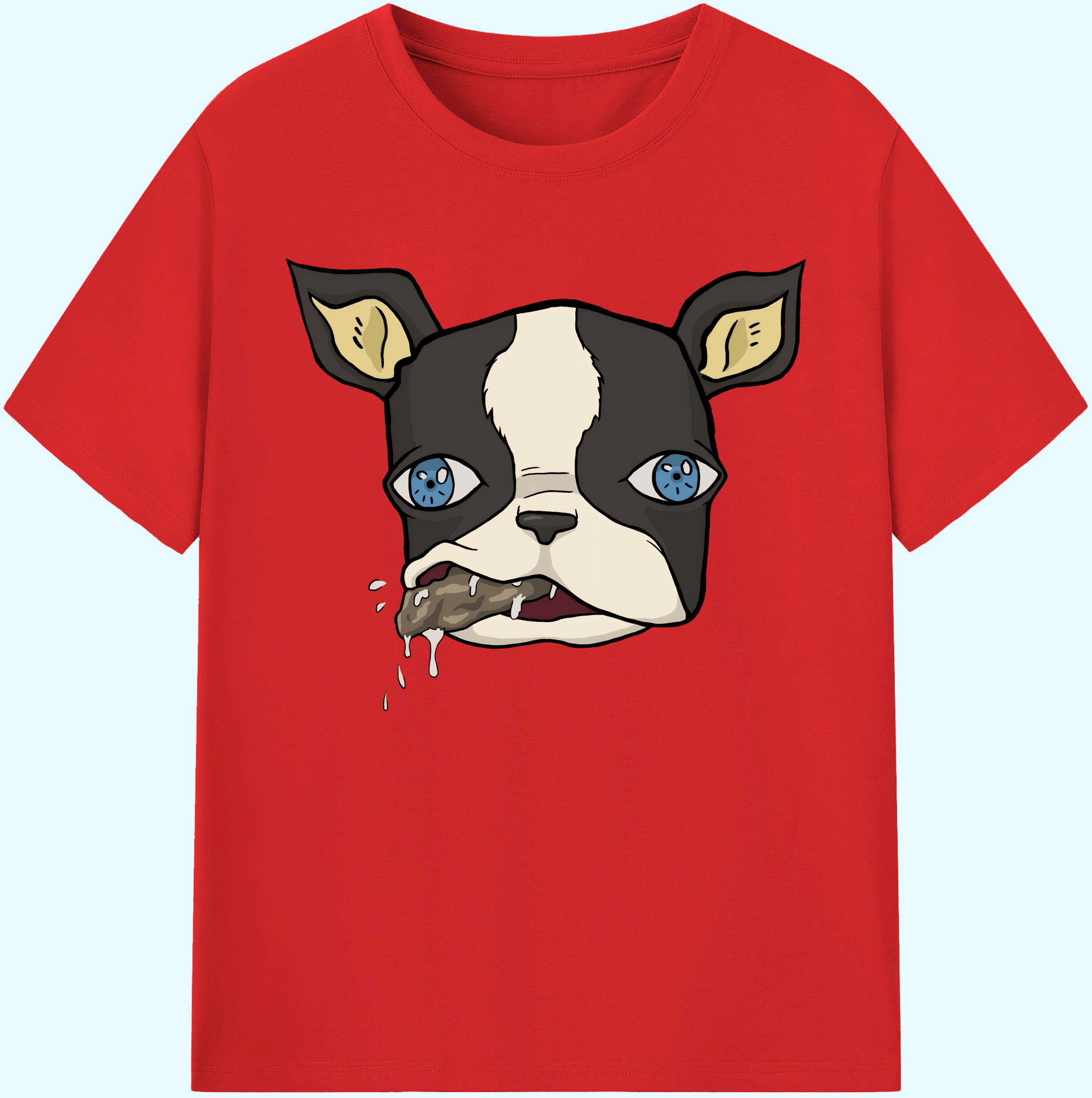 （画像用） ジョジョの奇妙な冒険 イギー JoJo's Bizarre Adventure Iggy 綿100％ メンズ半袖Tシャツ｜肌触りやわらか＆通気性