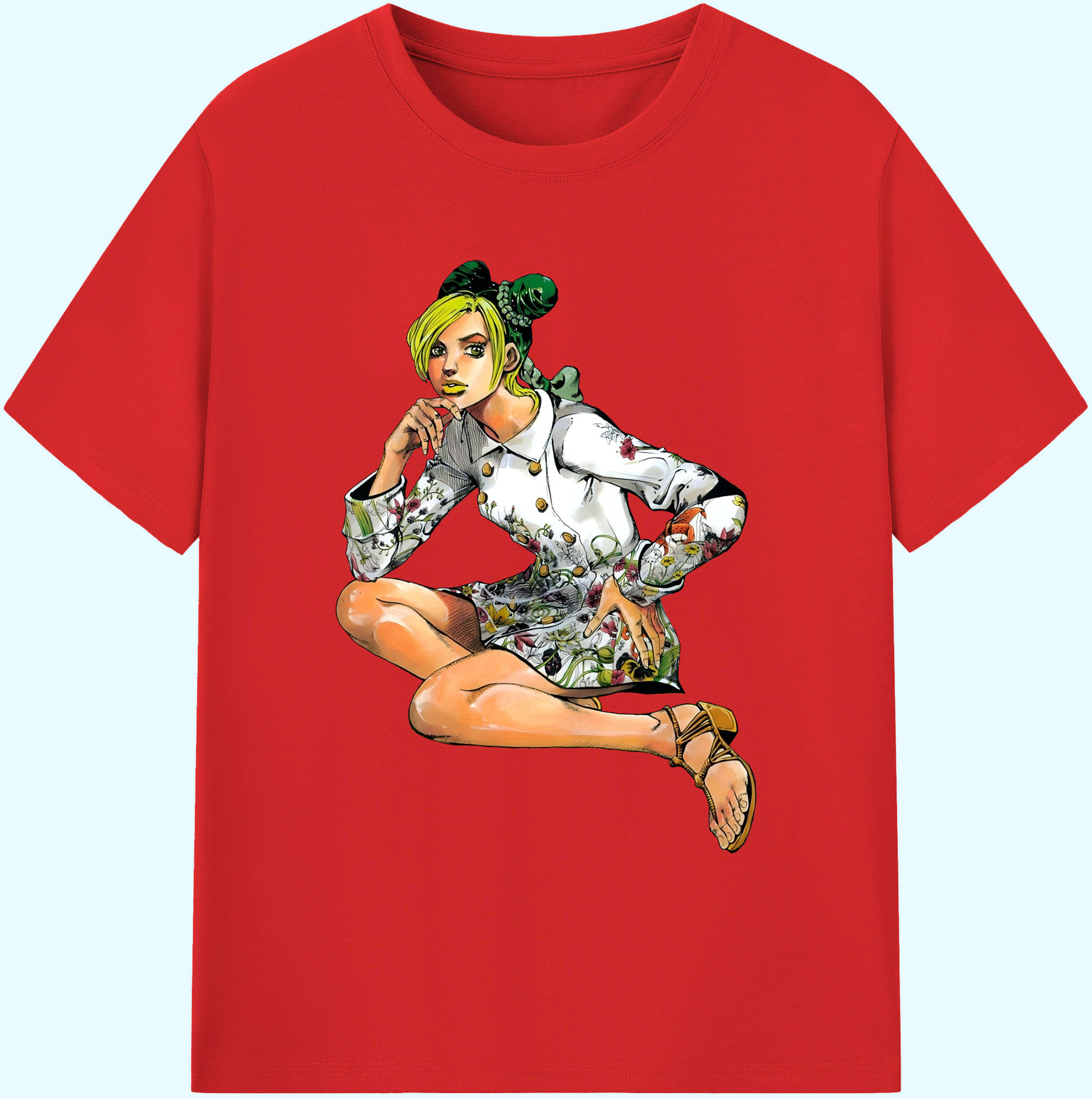 （画像用） "ジョジョの奇妙な冒険 くうじょう ジョリーン JoJo's Bizarre Adventure Jolyne Cujoh " 綿100％ メンズ半袖Tシャツ｜肌触りやわらか＆通気性