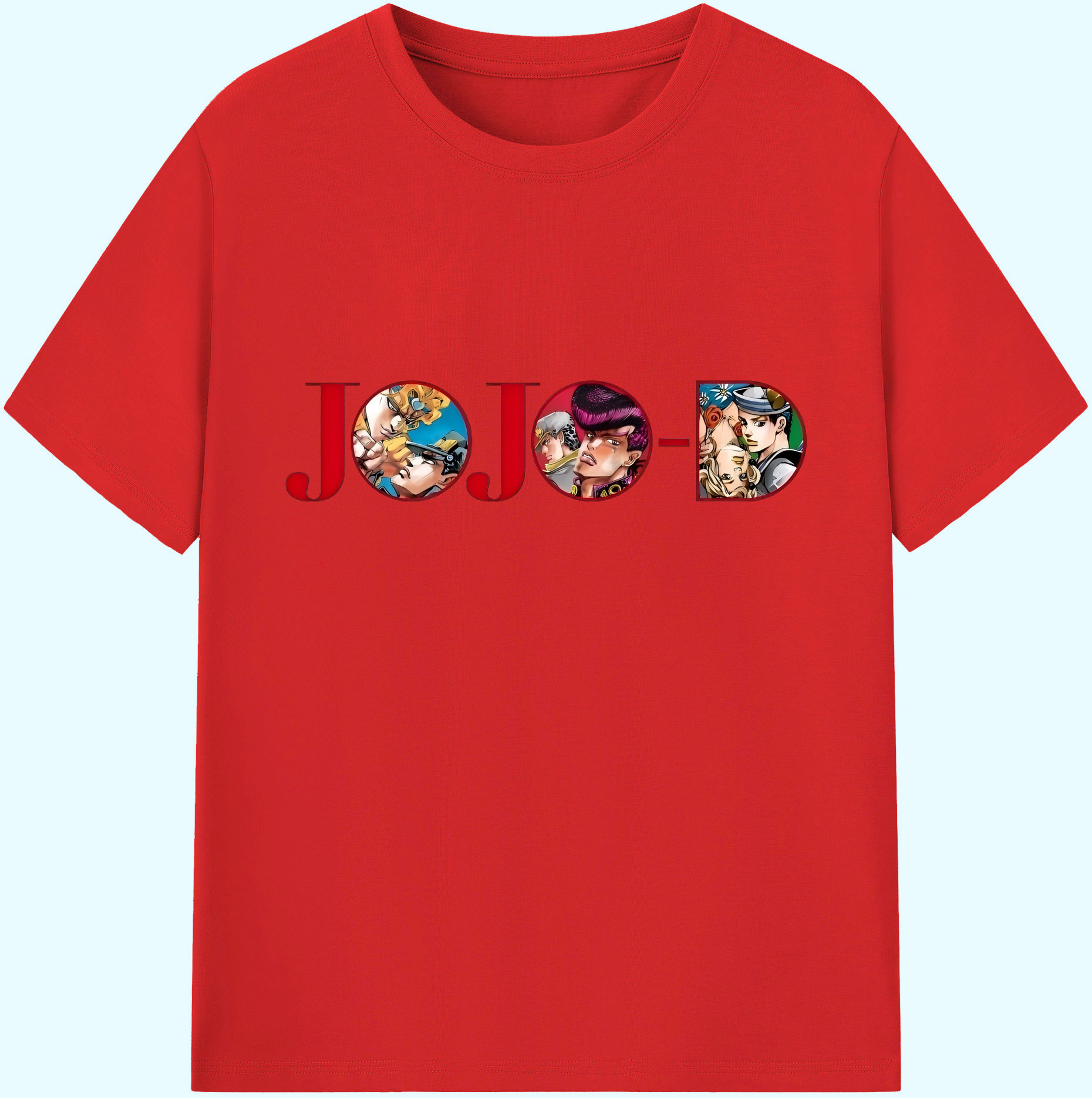 （画像用） ジョジョの奇妙な冒険 JoJo's Bizarre Adventure 綿100％ メンズ半袖Tシャツ｜肌触りやわらか＆通気性