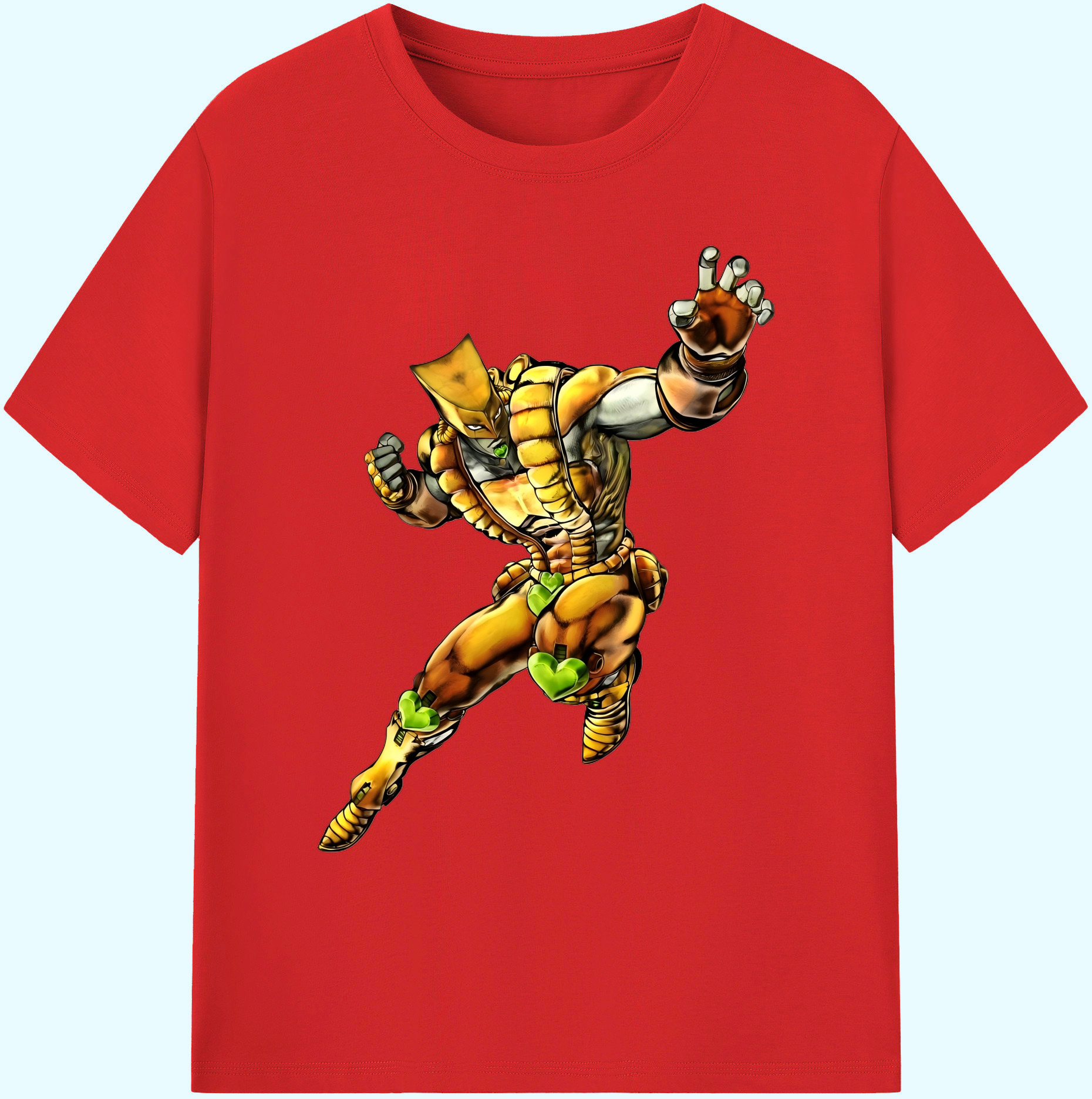 （画像用） ジョジョの奇妙な冒険 ディオ?ブランドー JoJo's Bizarre Adventure Dio Brando 綿100％ メンズ半袖Tシャツ｜肌触りやわらか＆通気性