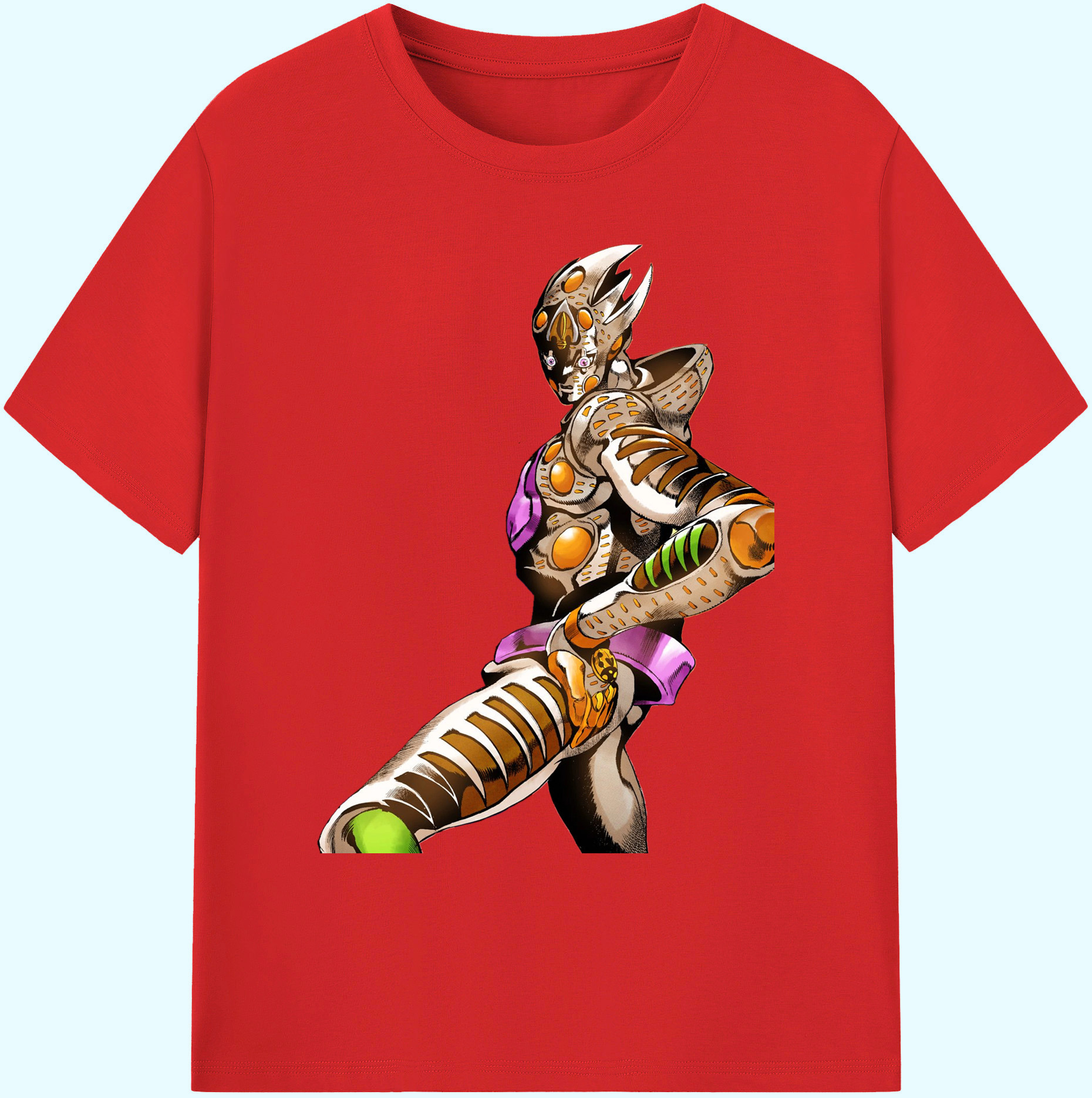 （画像用） ジョジョの奇妙な冒険 ジョルノ?ジョバァーナ JoJo's Bizarre Adventure Giorno Giovanna 綿100％ メンズ半袖Tシャツ｜肌触りやわらか＆通気性