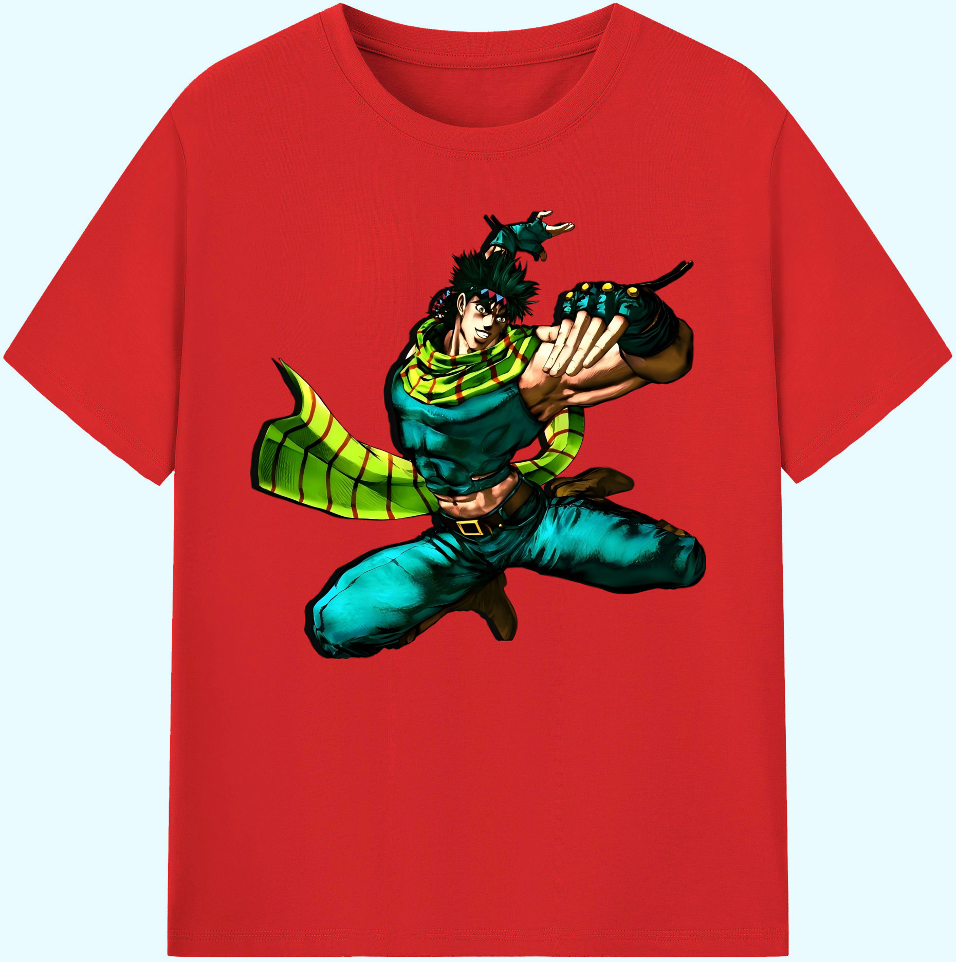 （画像用） ジョジョの奇妙な冒険 ジョセフ?ジョースター JoJo's Bizarre Adventure Joseph Joestar 綿100％ メンズ半袖Tシャツ｜肌触りやわらか＆通気性