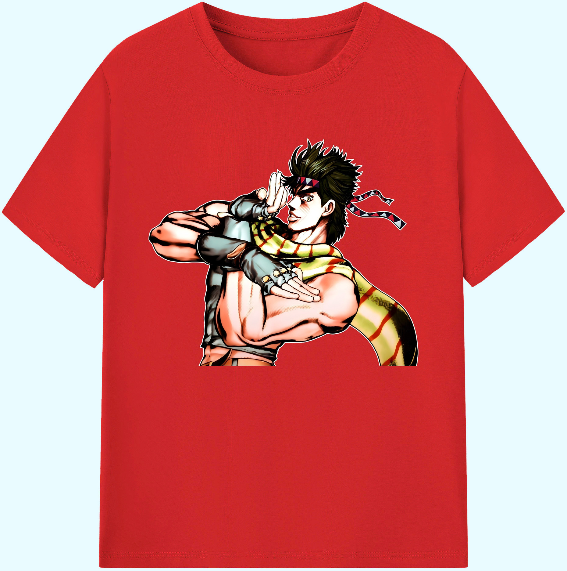 （画像用） ジョジョの奇妙な冒険 ジョセフ?ジョースター JoJo's Bizarre Adventure Joseph Joestar 綿100％ メンズ半袖Tシャツ｜肌触りやわらか＆通気性