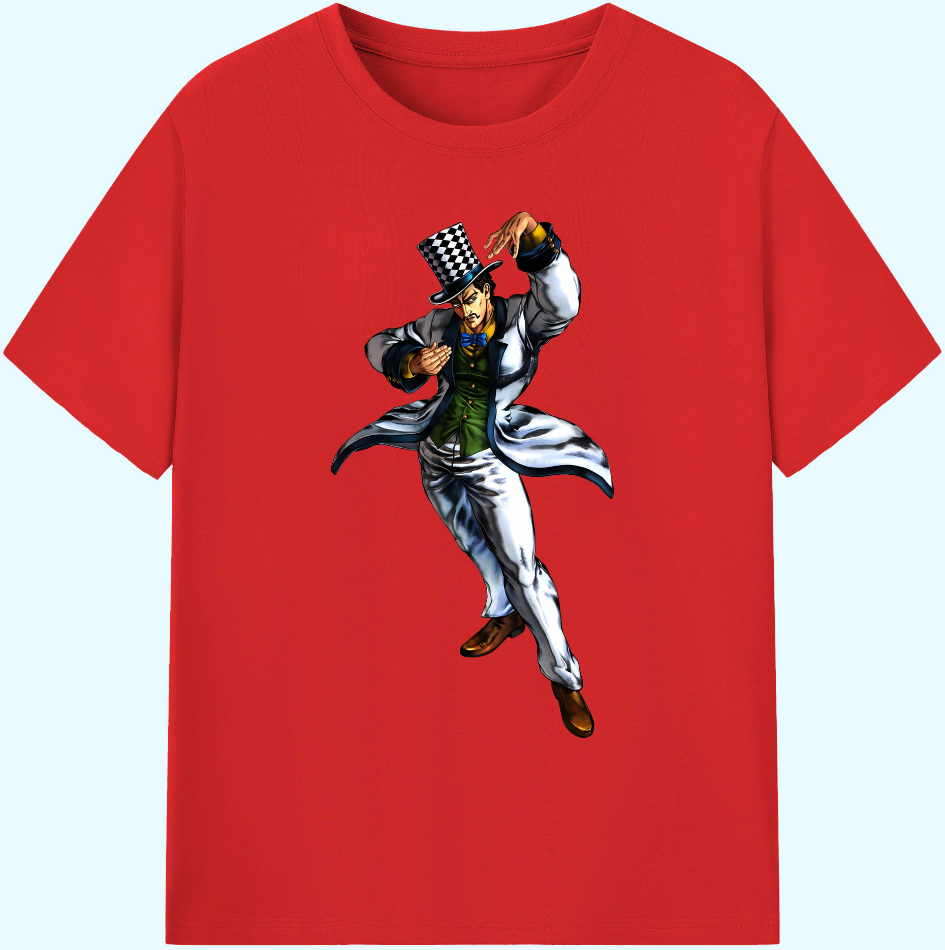 （画像用） ジョジョの奇妙な冒険 ウィル?アントニオ?ツェペリ JoJo's Bizarre Adventure Will Anthonio Zeppeli 綿100％ メンズ半袖Tシャツ｜肌触りやわらか＆通気性