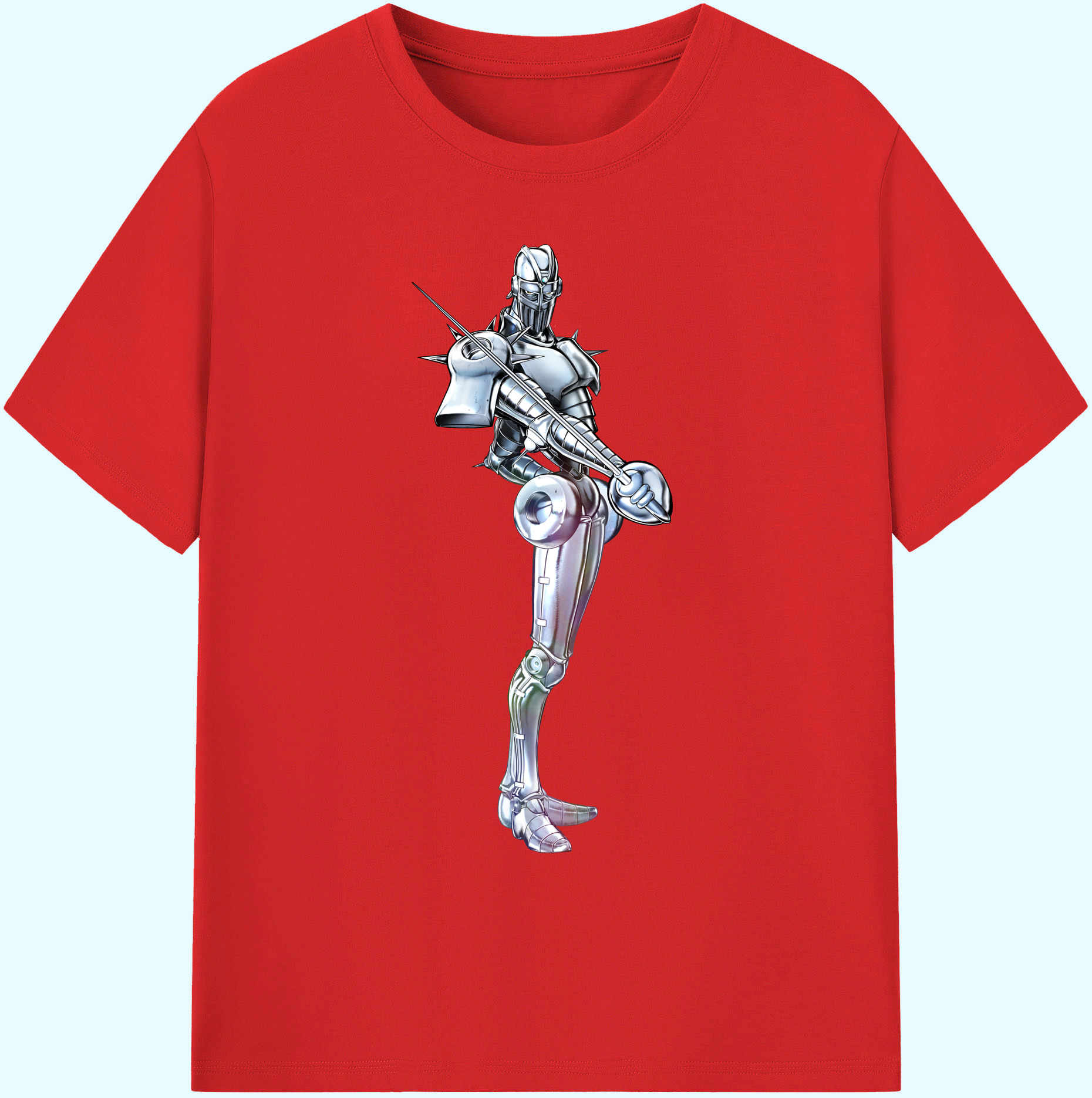 （画像用） ジョジョの奇妙な冒険 ジャン＝ピエール?ポルナレフ JoJo's Bizarre Adventure Jan Pierre Polnareff 綿100％ メンズ半袖Tシャツ｜肌触りやわらか＆通気性