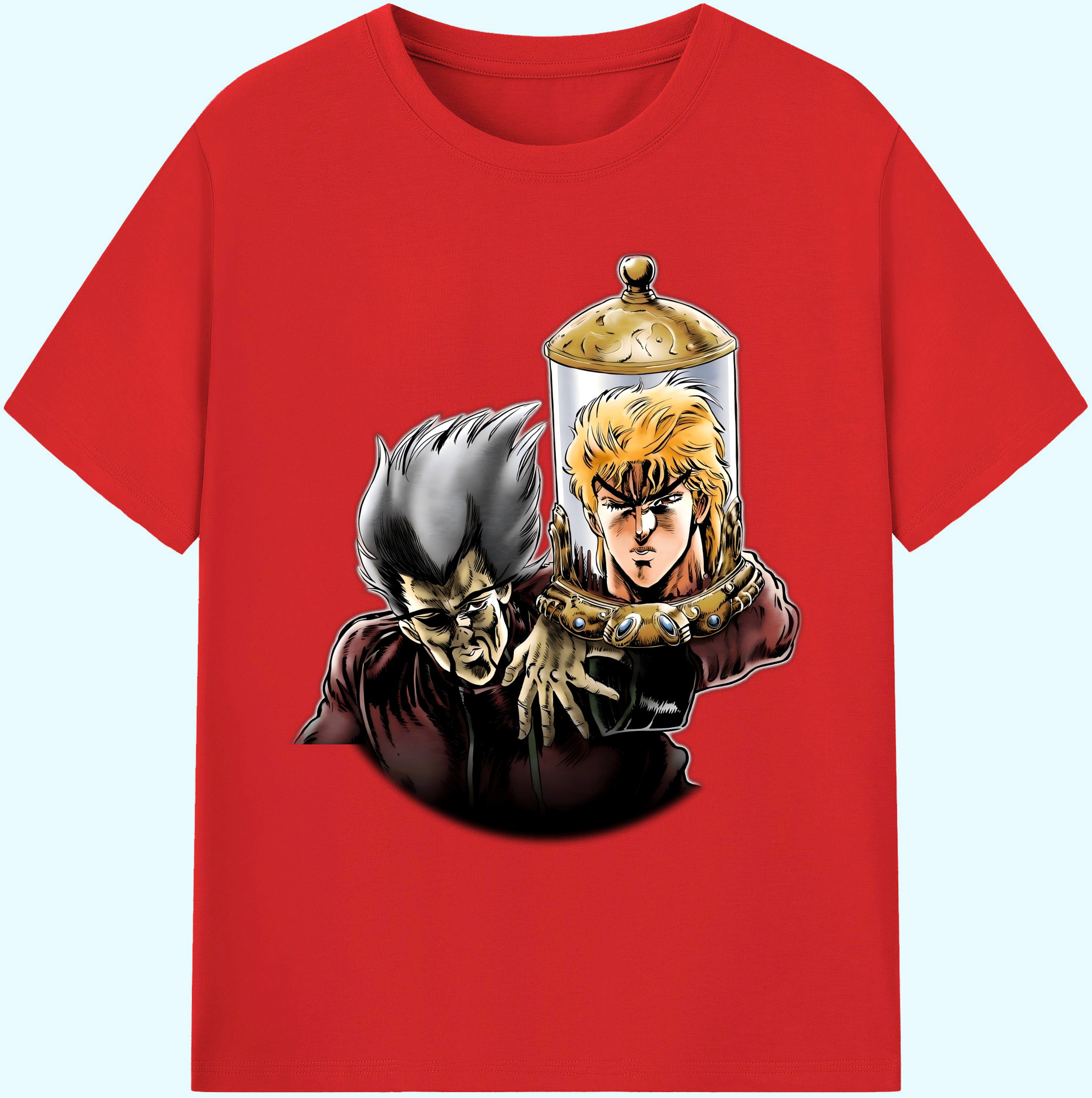 （画像用） ジョジョの奇妙な冒険 ディオ?ブランドー JoJo's Bizarre Adventure Dio Brando 綿100％ メンズ半袖Tシャツ｜肌触りやわらか＆通気性
