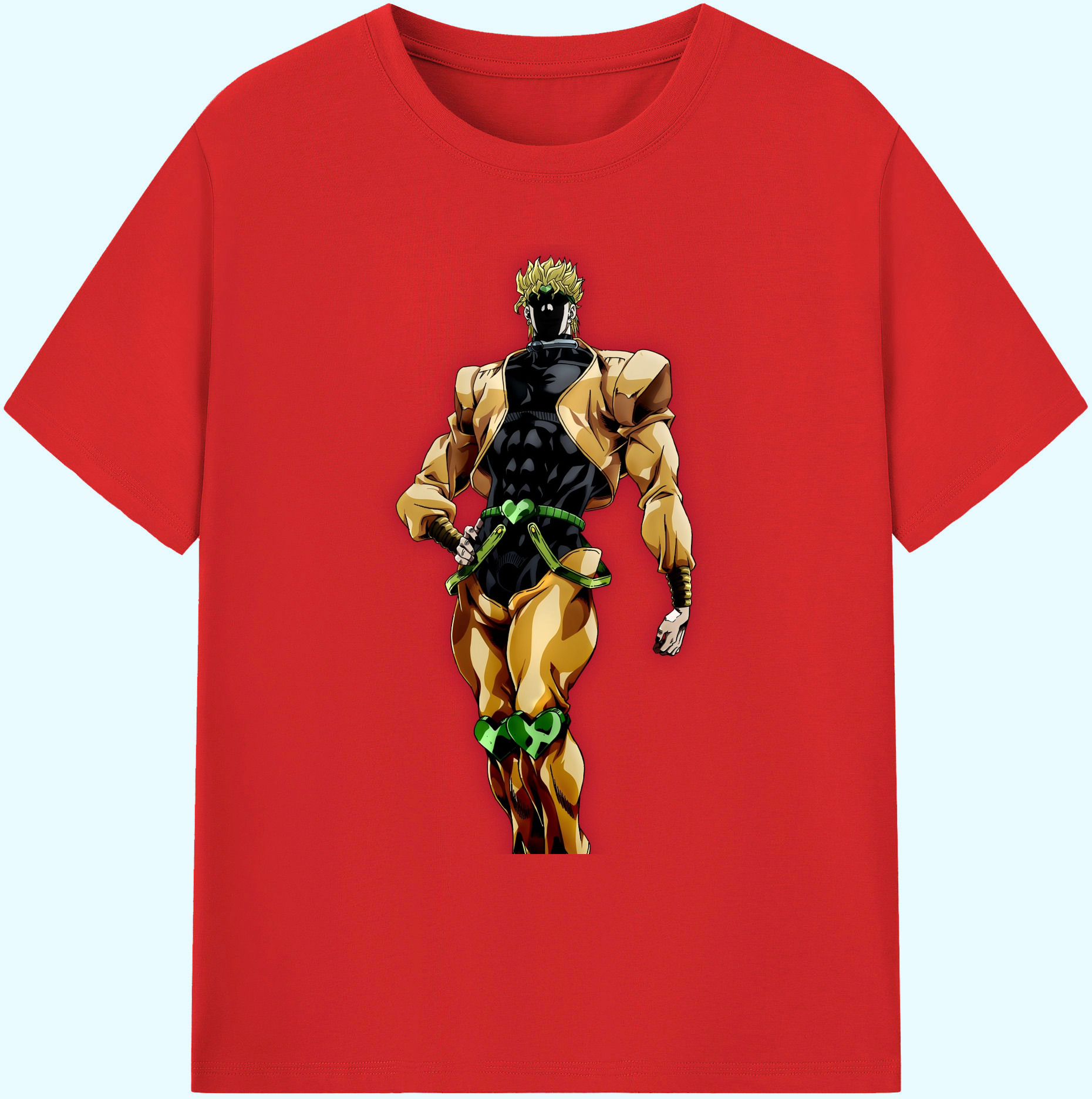 （画像用） ジョジョの奇妙な冒険 ディオ?ブランドー JoJo's Bizarre Adventure Dio Brando 綿100％ メンズ半袖Tシャツ｜肌触りやわらか＆通気性