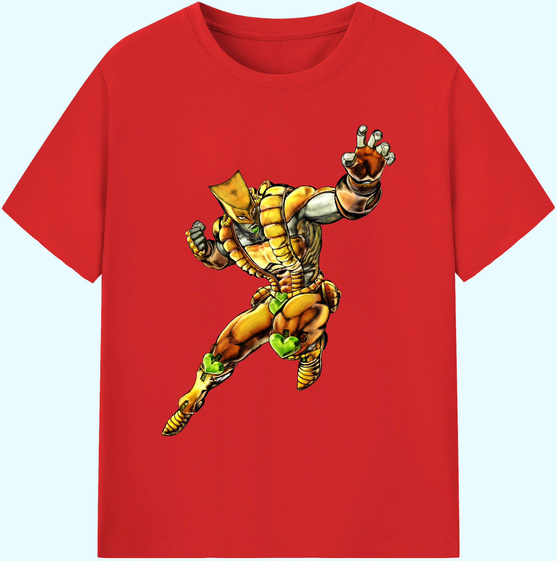 （画像用） ジョジョの奇妙な冒険 ディオ?ブランドー JoJo's Bizarre Adventure Dio Brando 綿100％ メンズ半袖Tシャツ｜肌触りやわらか＆通気性