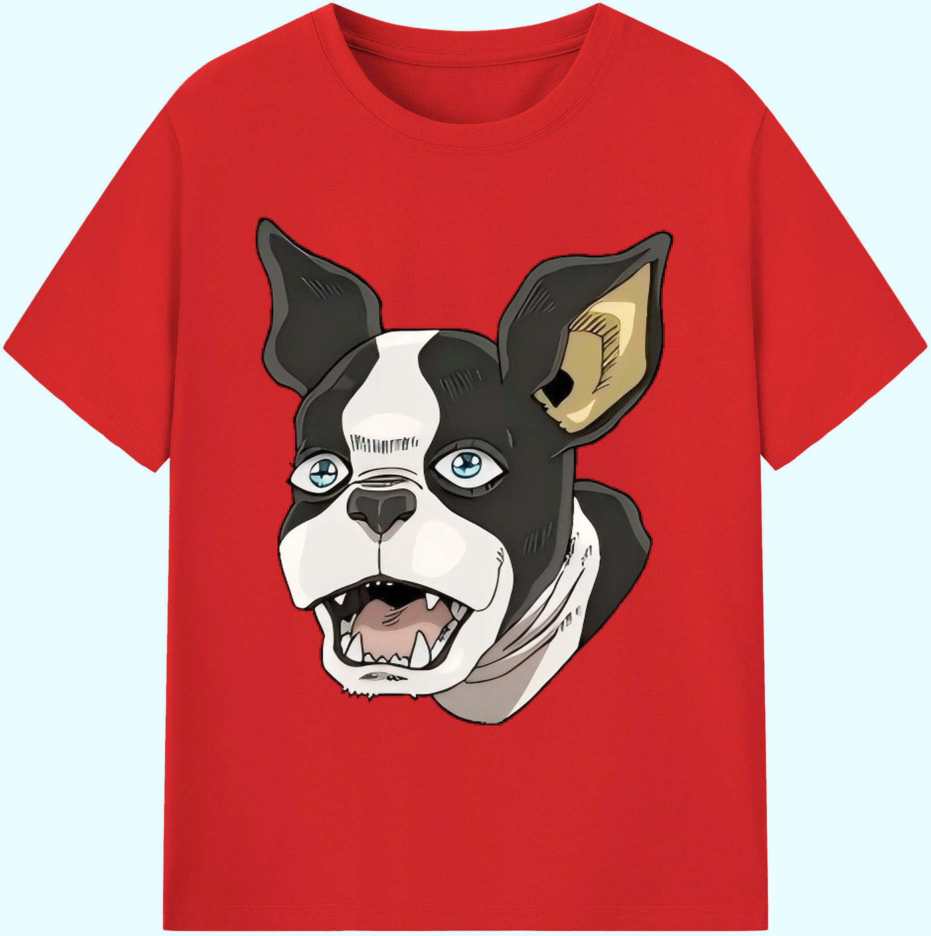 （画像用） ジョジョの奇妙な冒険 イギー JoJo's Bizarre Adventure Iggy 綿100％ メンズ半袖Tシャツ｜肌触りやわらか＆通気性