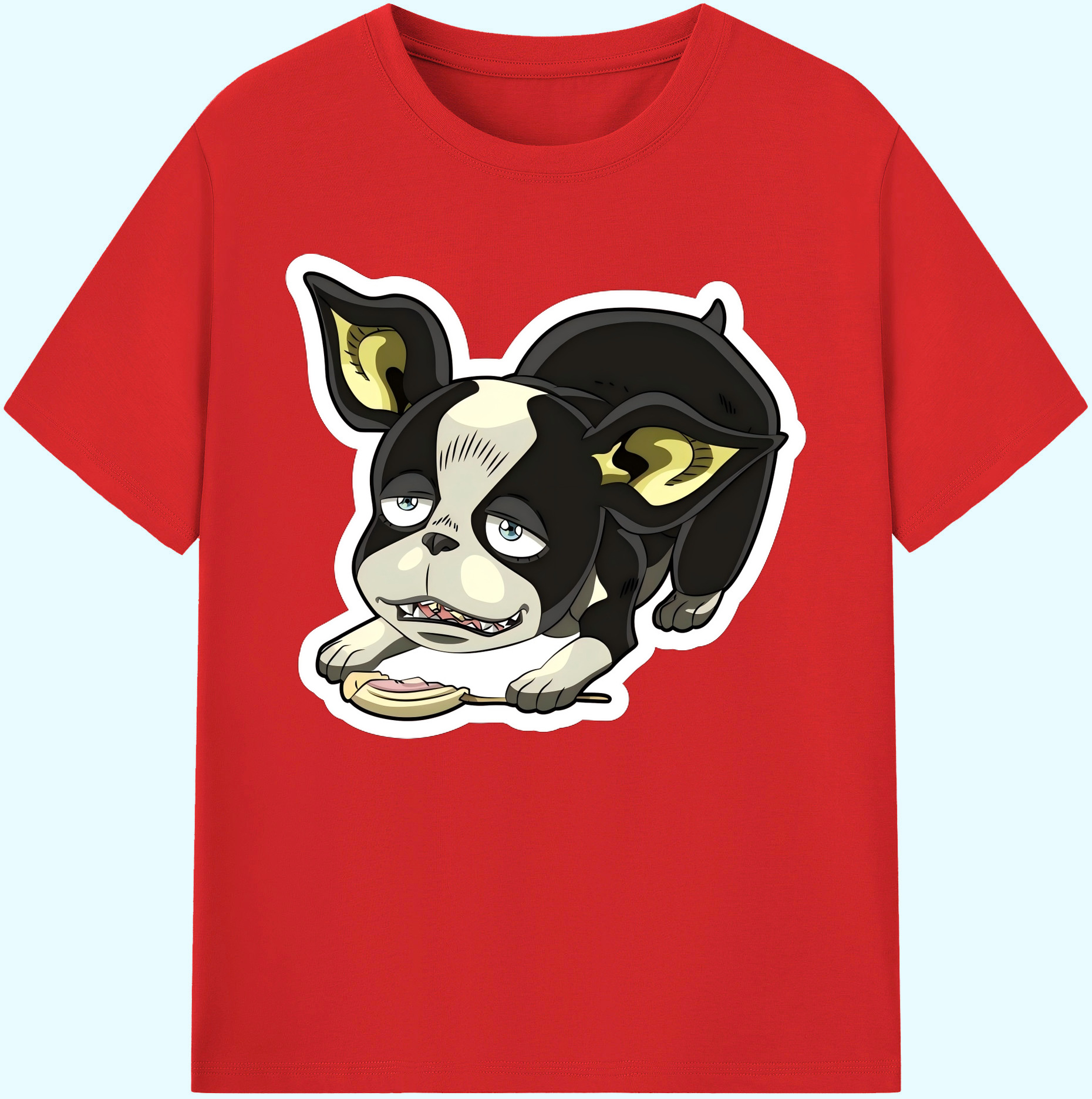 （画像用） ジョジョの奇妙な冒険 イギー JoJo's Bizarre Adventure Iggy 綿100％ メンズ半袖Tシャツ｜肌触りやわらか＆通気性