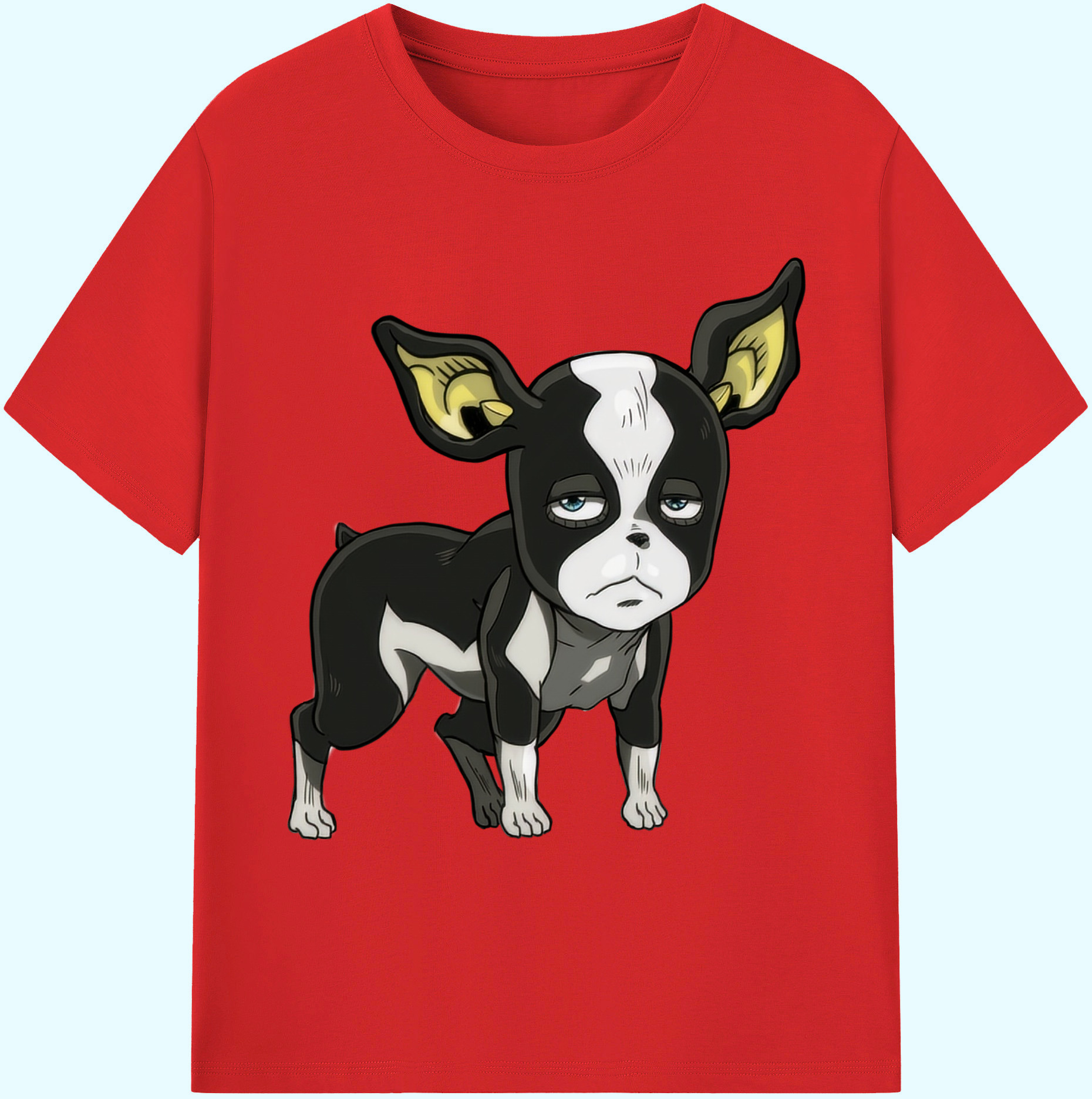 （画像用） ジョジョの奇妙な冒険 イギー JoJo's Bizarre Adventure Iggy 綿100％ メンズ半袖Tシャツ｜肌触りやわらか＆通気性