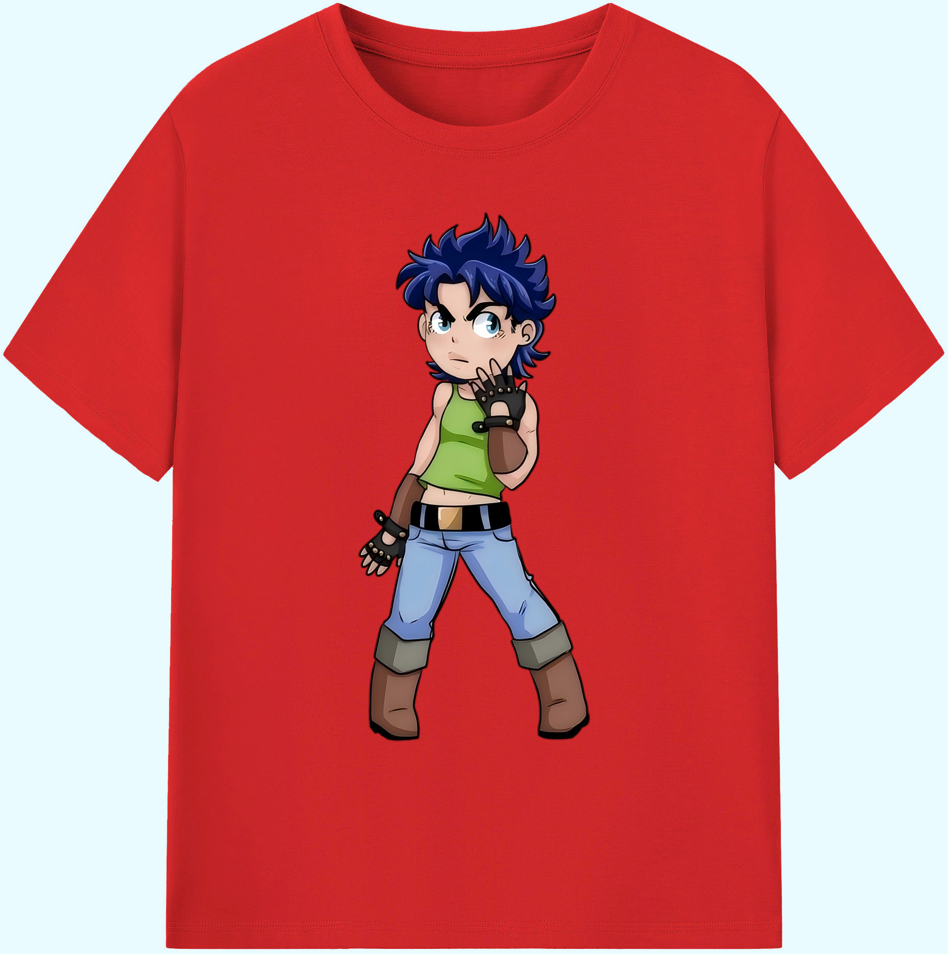 （画像用） ジョジョの奇妙な冒険 広瀨康一 JoJo's Bizarre Adventure Hirose Koichi 綿100％ メンズ半袖Tシャツ｜肌触りやわらか＆通気性