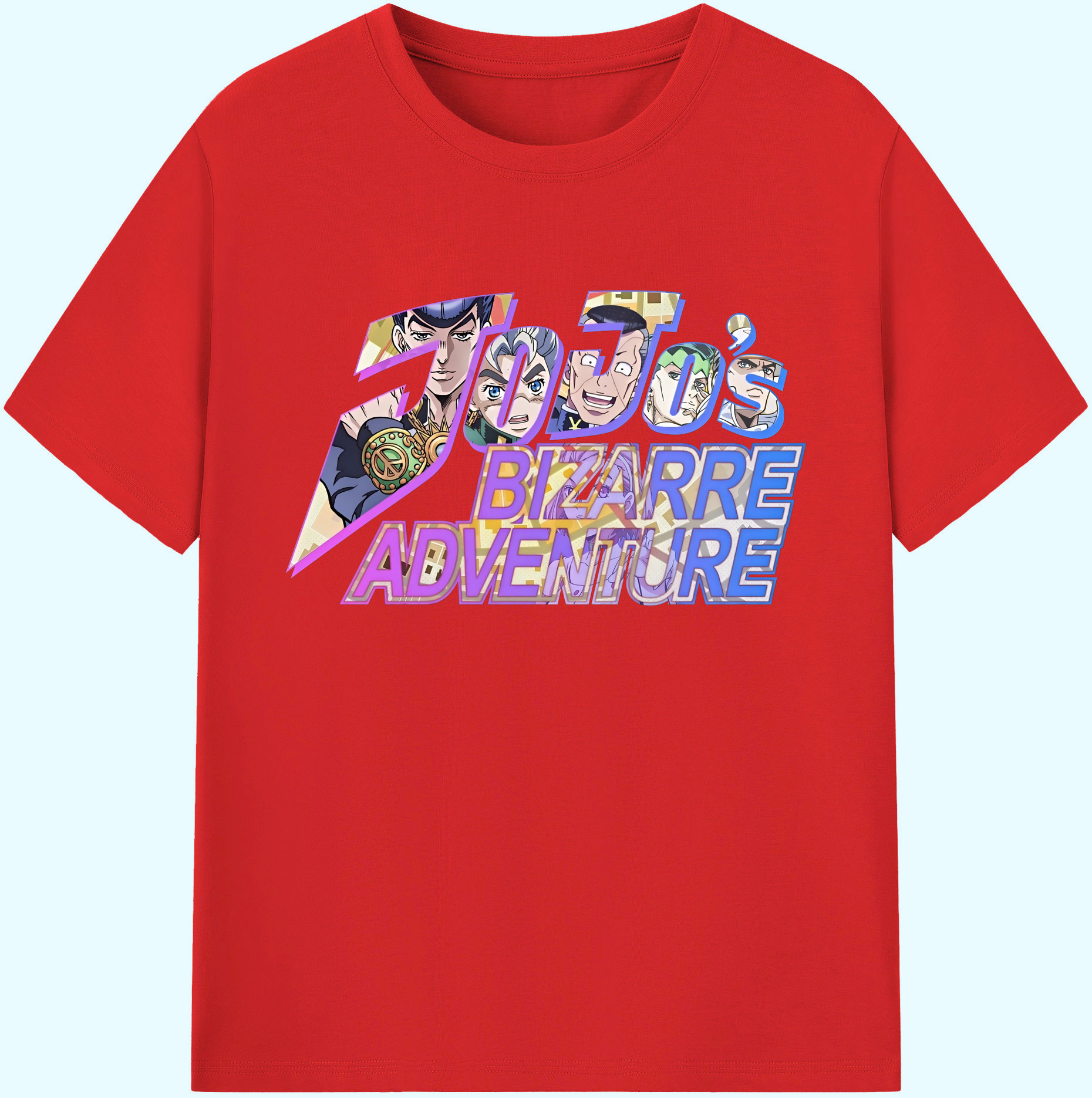 （画像用） ジョジョの奇妙な冒険 JoJo's Bizarre Adventure 綿100％ メンズ半袖Tシャツ｜肌触りやわらか＆通気性
