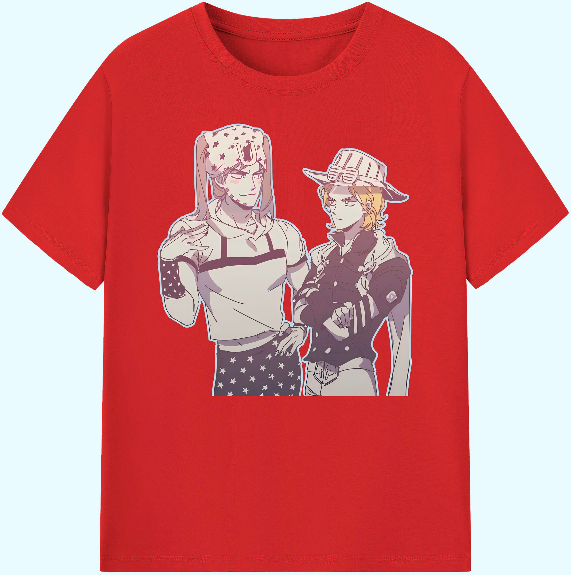 （画像用） ジョジョの奇妙な冒険 JoJo's Bizarre Adventure 綿100％ メンズ半袖Tシャツ｜肌触りやわらか＆通気性