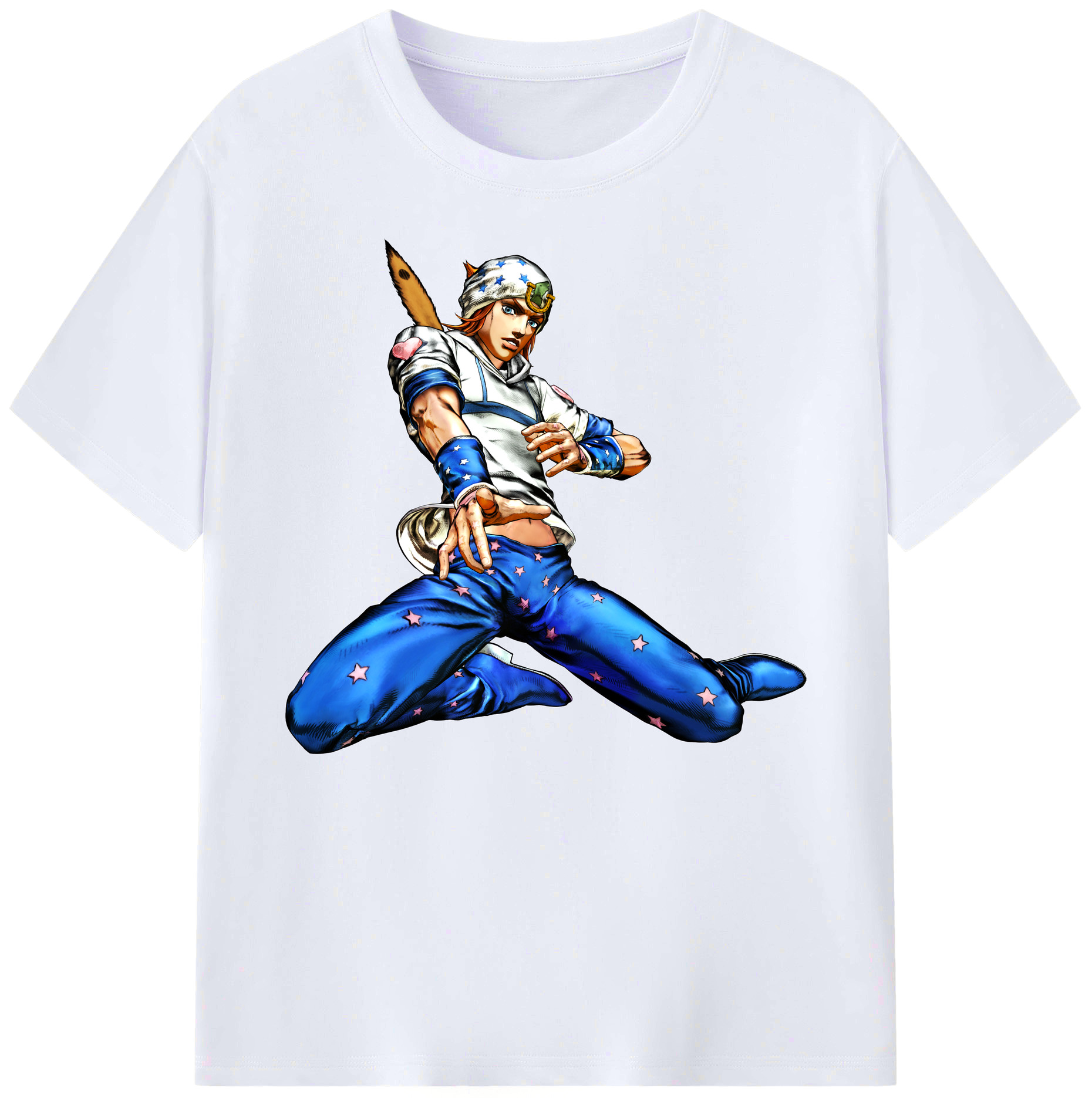 （画像用） ジョジョの奇妙な冒険 ジョナサン?ジョースター JoJo's Bizarre Adventure Jonathan Joestar 綿100％ メンズ半袖Tシャツ｜肌触りやわらか＆通気性