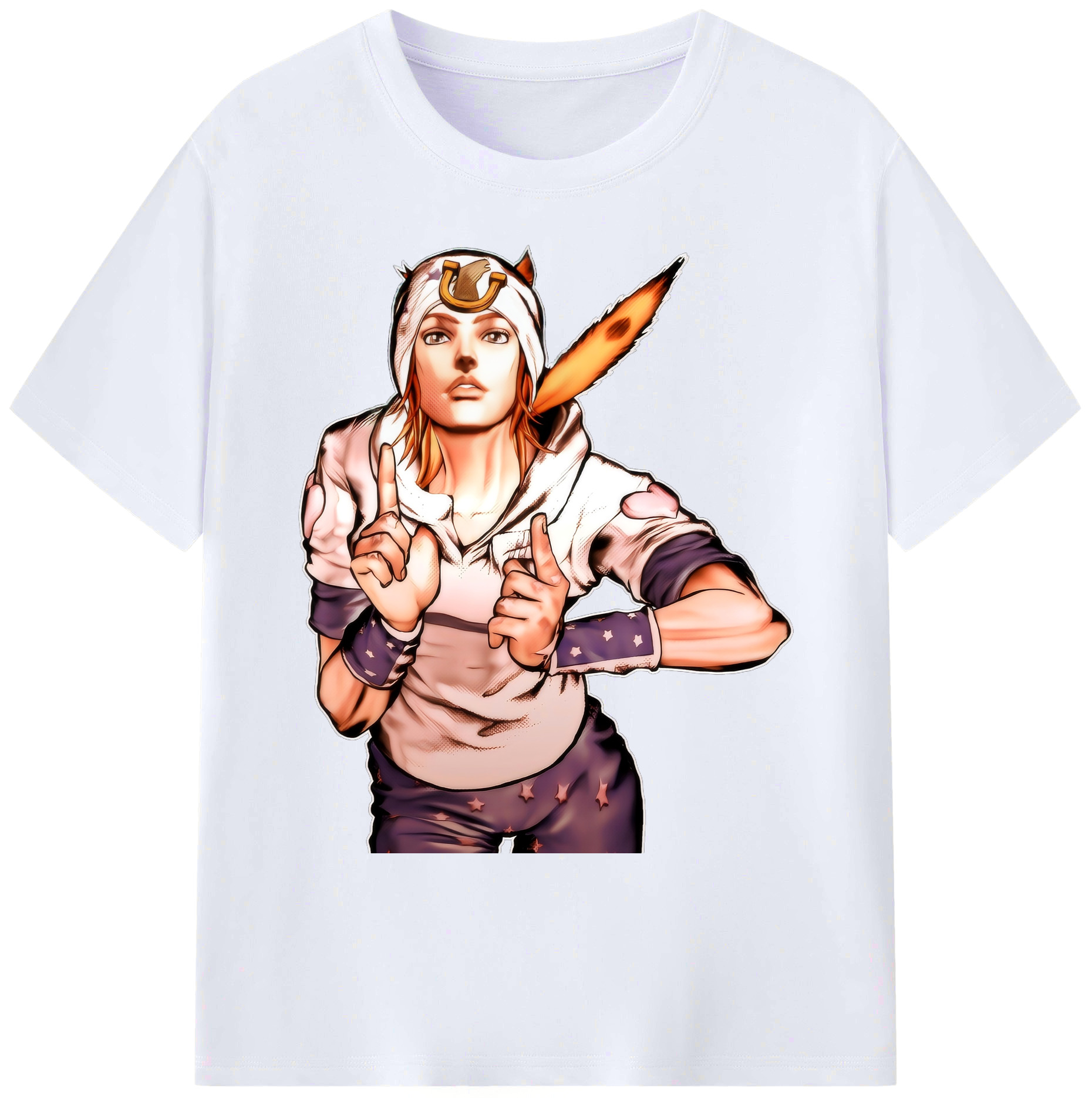 （画像用） ジョジョの奇妙な冒険 ジョナサン?ジョースター JoJo's Bizarre Adventure Jonathan Joestar 綿100％ メンズ半袖Tシャツ｜肌触りやわらか＆通気性