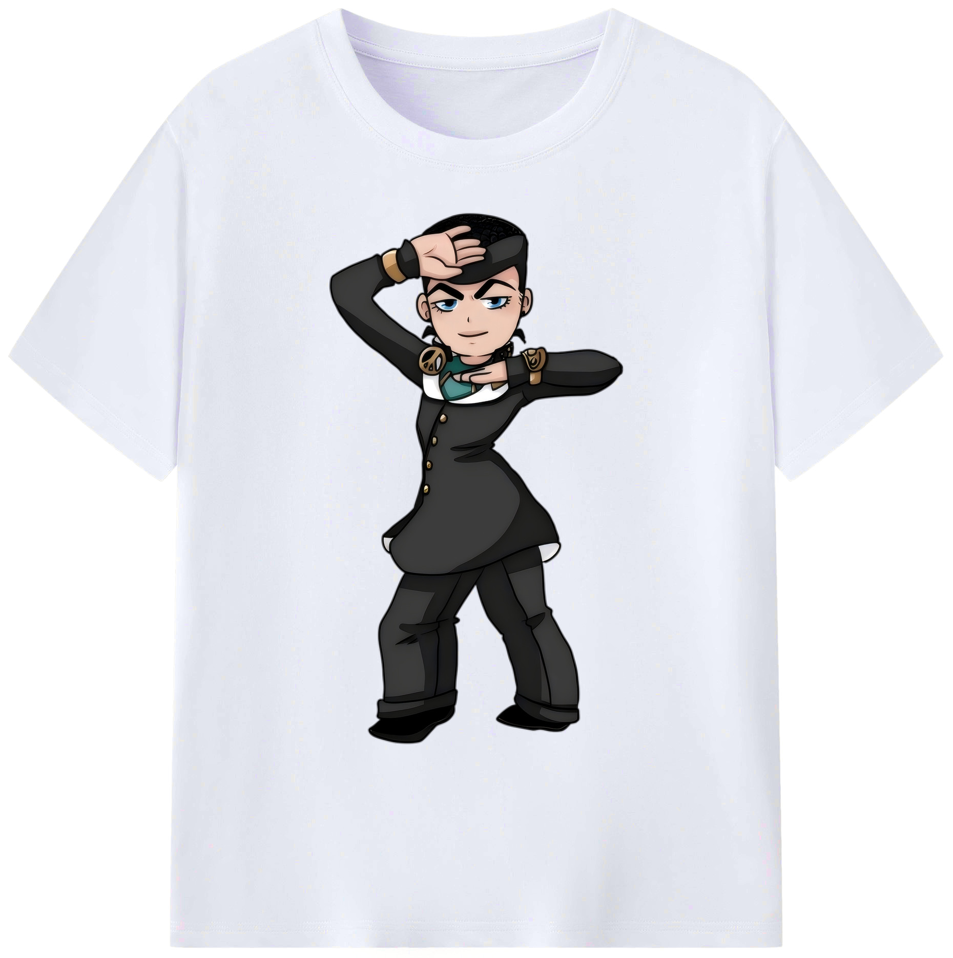 （画像用） ジョジョの奇妙な冒険 ひがしかた じょうすけ JoJo's Bizarre Adventure Higashikata Josuke 綿100％ メンズ半袖Tシャツ｜肌触りやわらか＆通気性