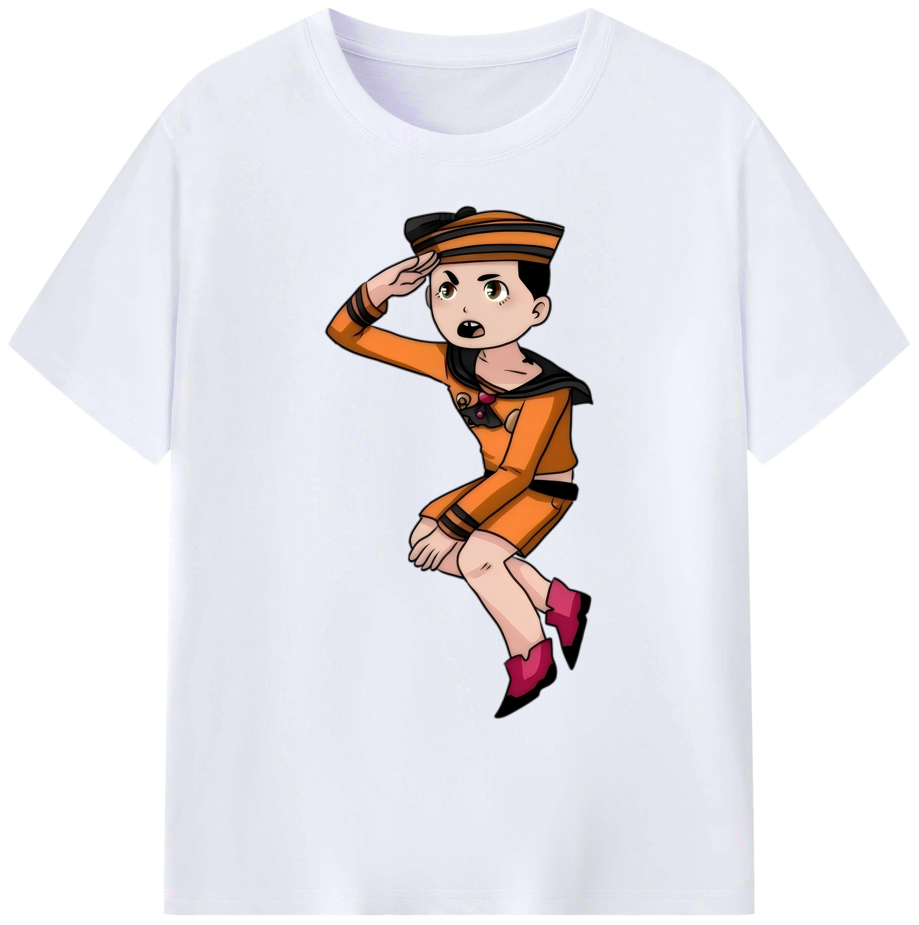 （画像用） ジョジョの奇妙な冒険 東方定助 JoJo's Bizarre Adventure Higashikata Josuke 綿100％ メンズ半袖Tシャツ｜肌触りやわらか＆通気性