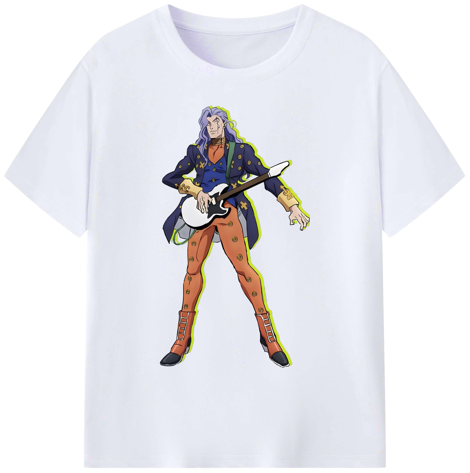 （画像用） ジョジョの奇妙な冒険 おといし あきら JoJo's Bizarre Adventure Akira Otoishi 綿100％ メンズ半袖Tシャツ｜肌触りやわらか＆通気性