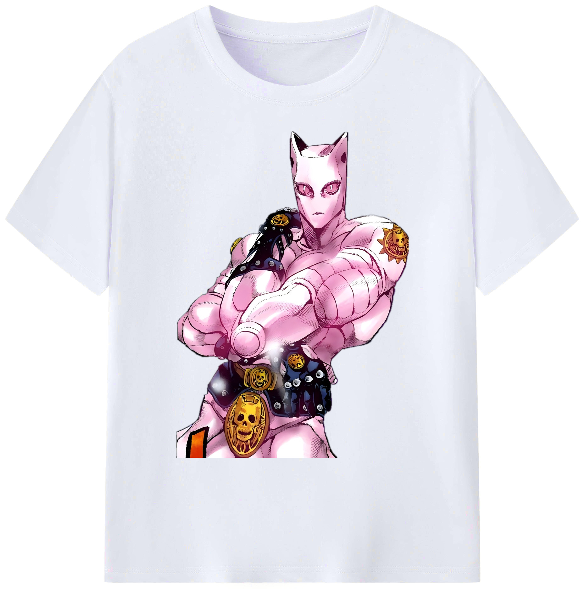 （画像用） ジョジョの奇妙な冒険 きら よしかげ JoJo's Bizarre Adventure Kira Yoshikage 綿100％ メンズ半袖Tシャツ｜肌触りやわらか＆通気性
