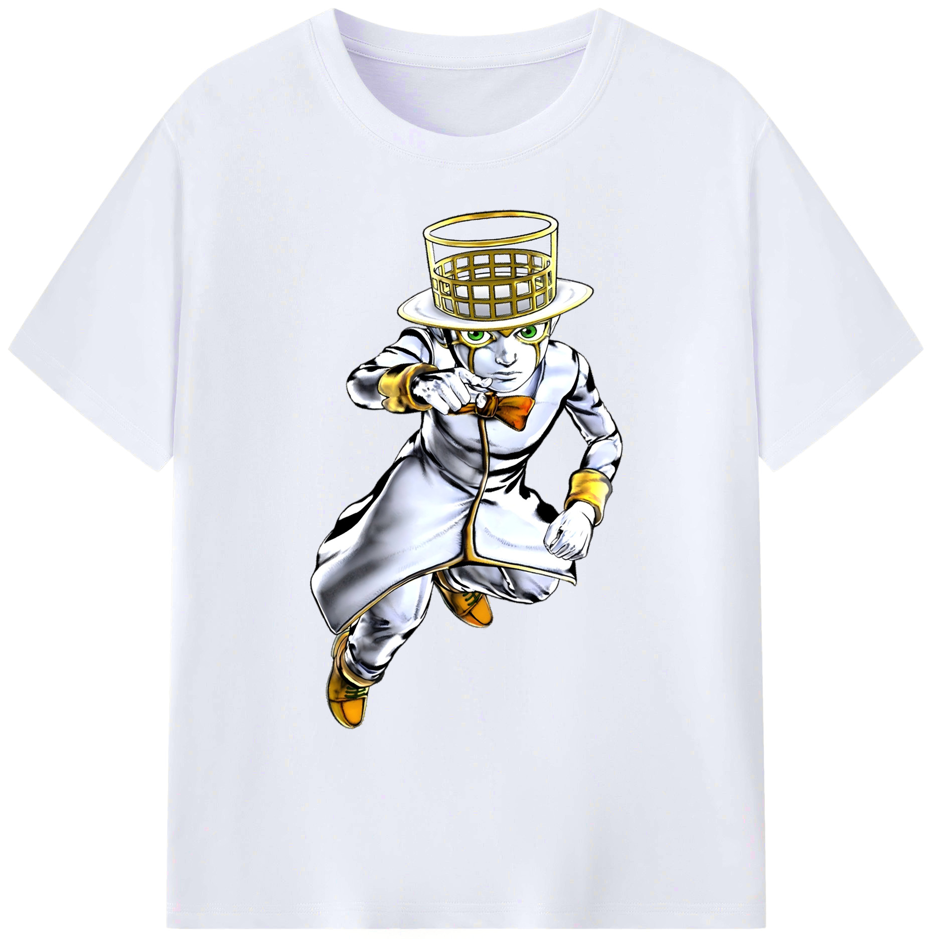 （画像用） ジョジョの奇妙な冒険 岸辺 露伴（きしべ ろはん） JoJo's Bizarre Adventure Rohan Kishibe 綿100％ メンズ半袖Tシャツ｜肌触りやわらか＆通気性