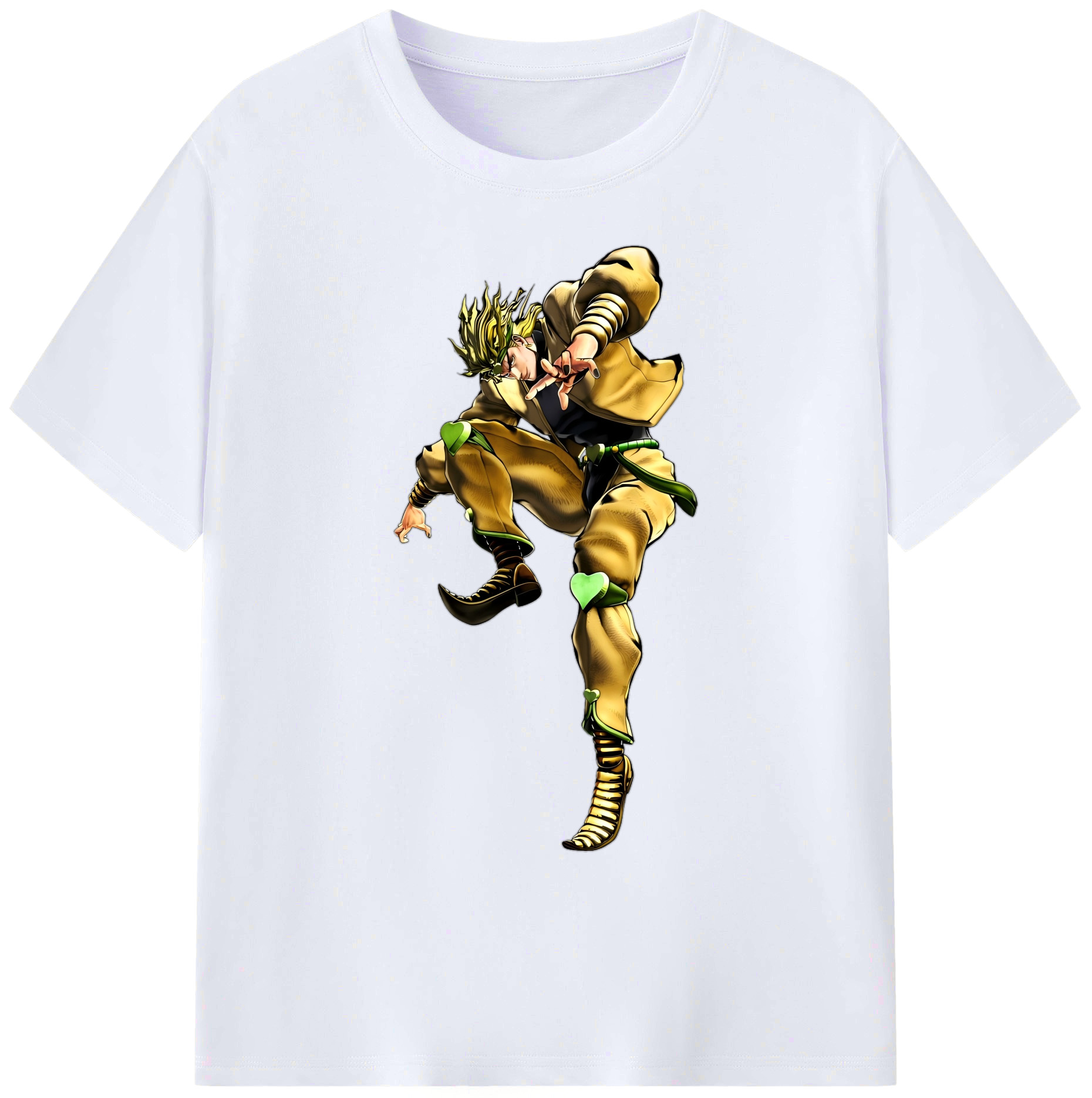 （画像用） ジョジョの奇妙な冒険 ディオ?ブランドー JoJo's Bizarre Adventure Dio Brando 綿100％ メンズ半袖Tシャツ｜肌触りやわらか＆通気性