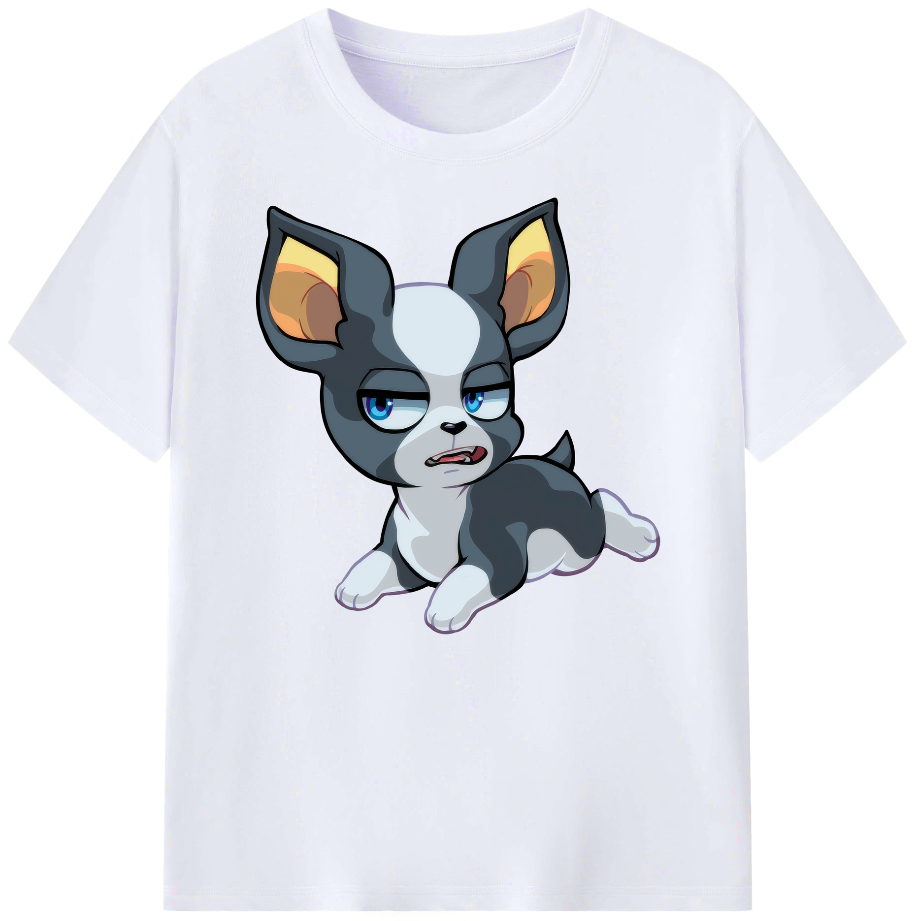 （画像用） ジョジョの奇妙な冒険 イギー JoJo's Bizarre Adventure Iggy 綿100％ メンズ半袖Tシャツ｜肌触りやわらか＆通気性