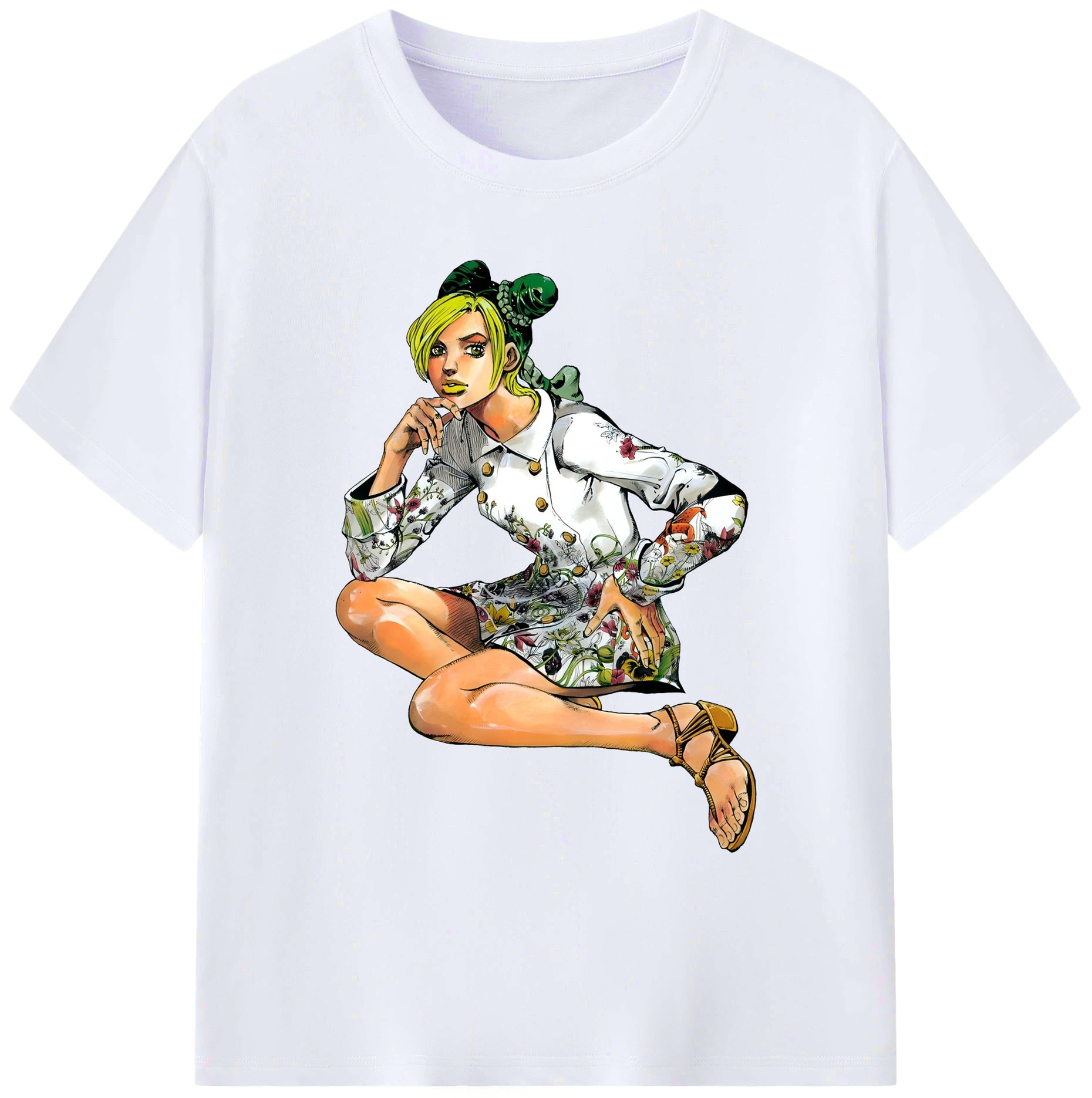 （画像用） "ジョジョの奇妙な冒険 くうじょう ジョリーン JoJo's Bizarre Adventure Jolyne Cujoh " 綿100％ メンズ半袖Tシャツ｜肌触りやわらか＆通気性