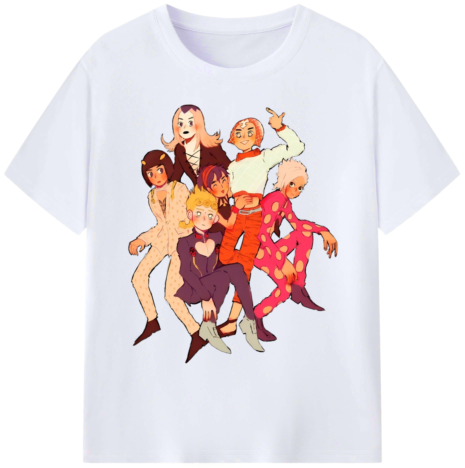 （画像用） ジョジョの奇妙な冒険 JoJo's Bizarre Adventure 綿100％ メンズ半袖Tシャツ｜肌触りやわらか＆通気性