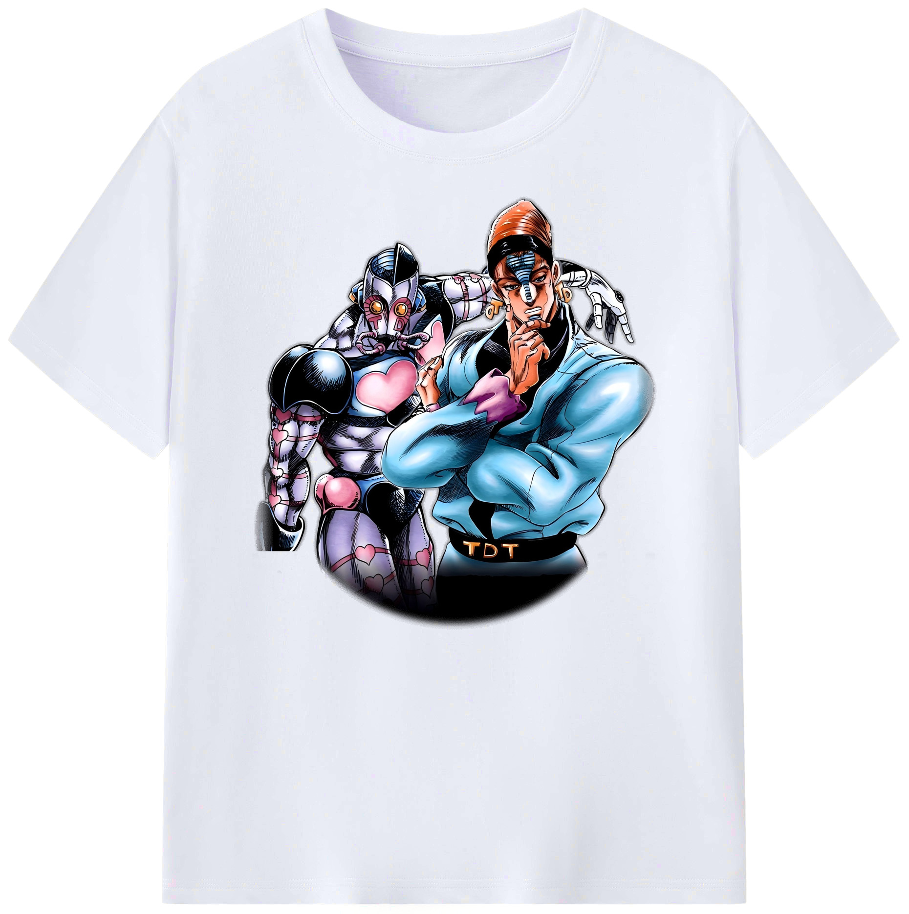 （画像用） ジョジョの奇妙な冒険 ひがしかた じょうすけ JoJo's Bizarre Adventure Higashikata Josuke 綿100％ メンズ半袖Tシャツ｜肌触りやわらか＆通気性