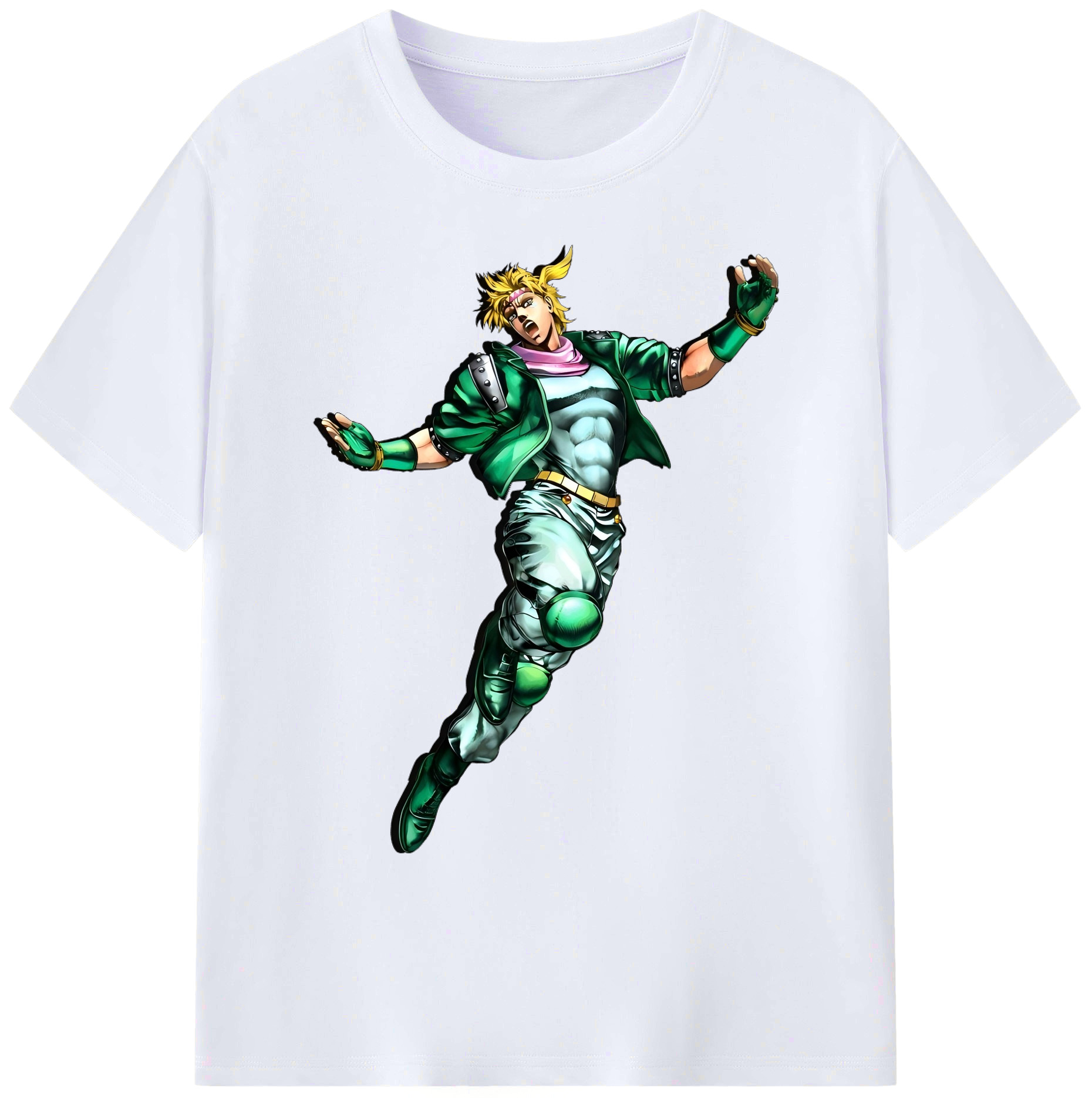 （画像用） ジョジョの奇妙な冒険 ディオ?ブランドー JoJo's Bizarre Adventure Dio Brando 綿100％ メンズ半袖Tシャツ｜肌触りやわらか＆通気性