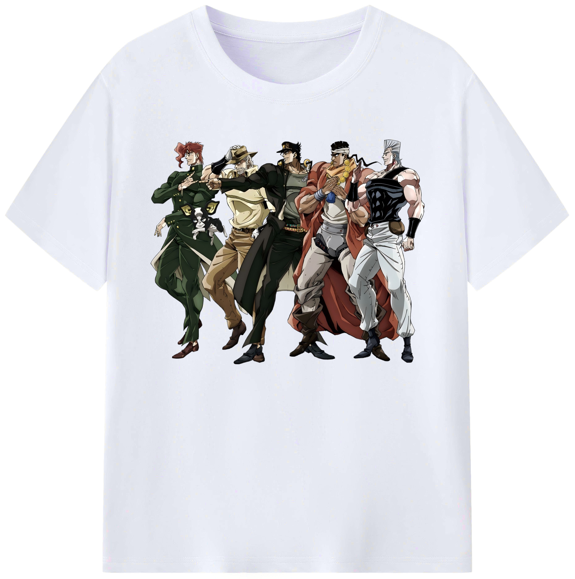 （画像用） ジョジョの奇妙な冒険 JoJo's Bizarre Adventure 綿100％ メンズ半袖Tシャツ｜肌触りやわらか＆通気性