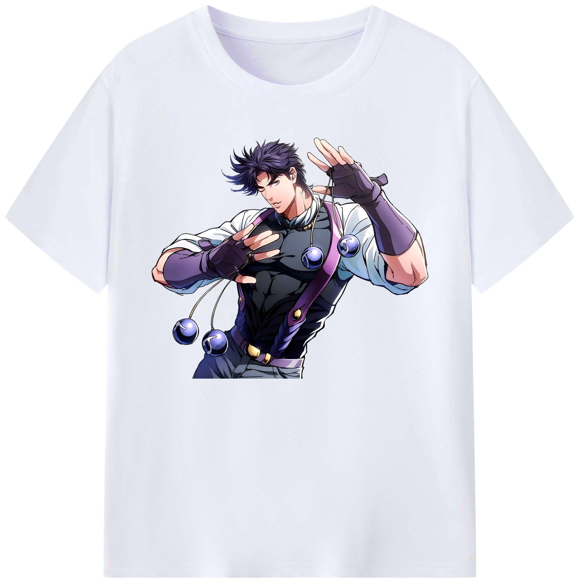 （画像用） ジョジョの奇妙な冒険 JoJo's Bizarre Adventure 綿100％ メンズ半袖Tシャツ｜肌触りやわらか＆通気性