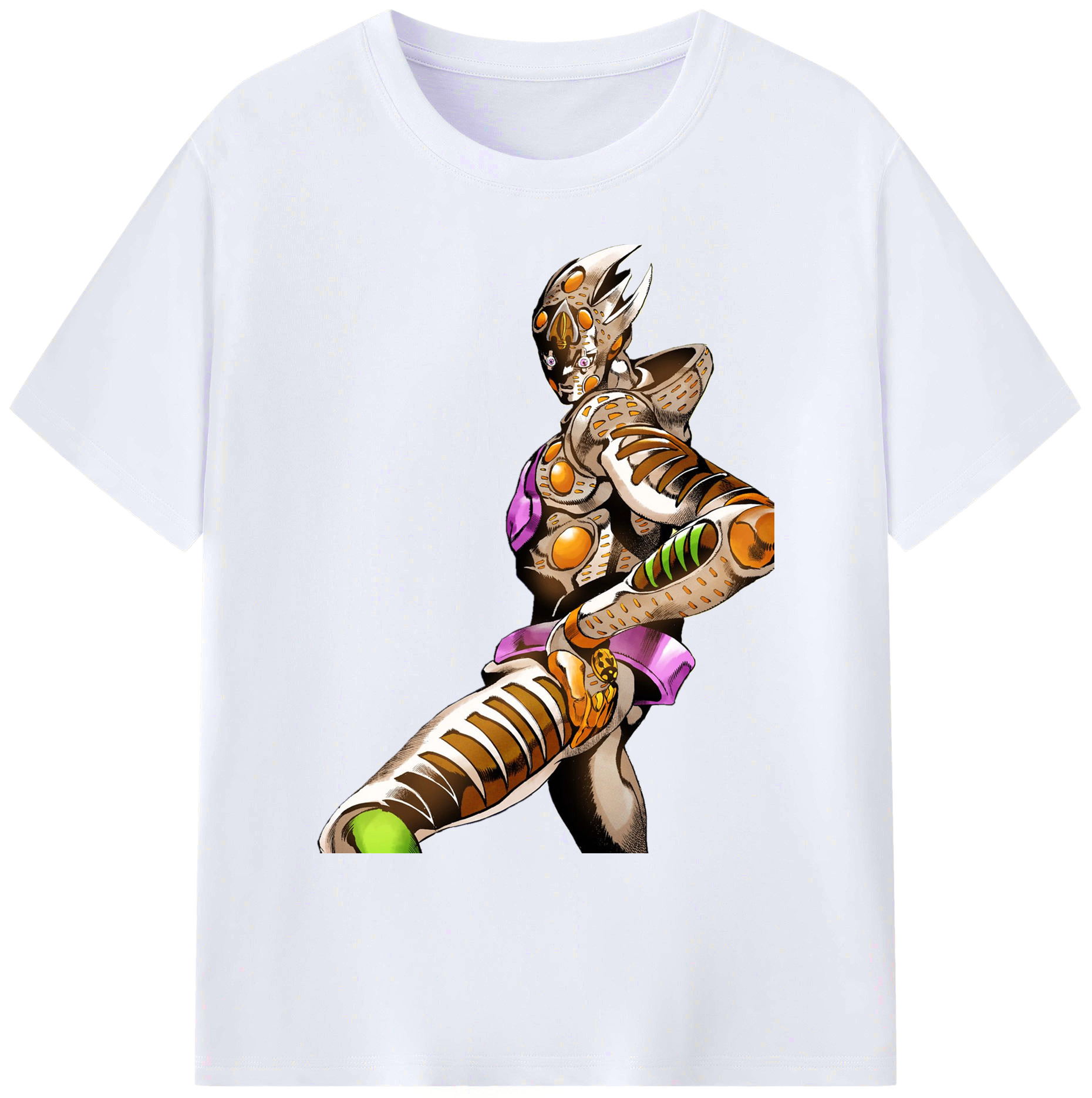 （画像用） ジョジョの奇妙な冒険 ジョルノ?ジョバァーナ JoJo's Bizarre Adventure Giorno Giovanna 綿100％ メンズ半袖Tシャツ｜肌触りやわらか＆通気性