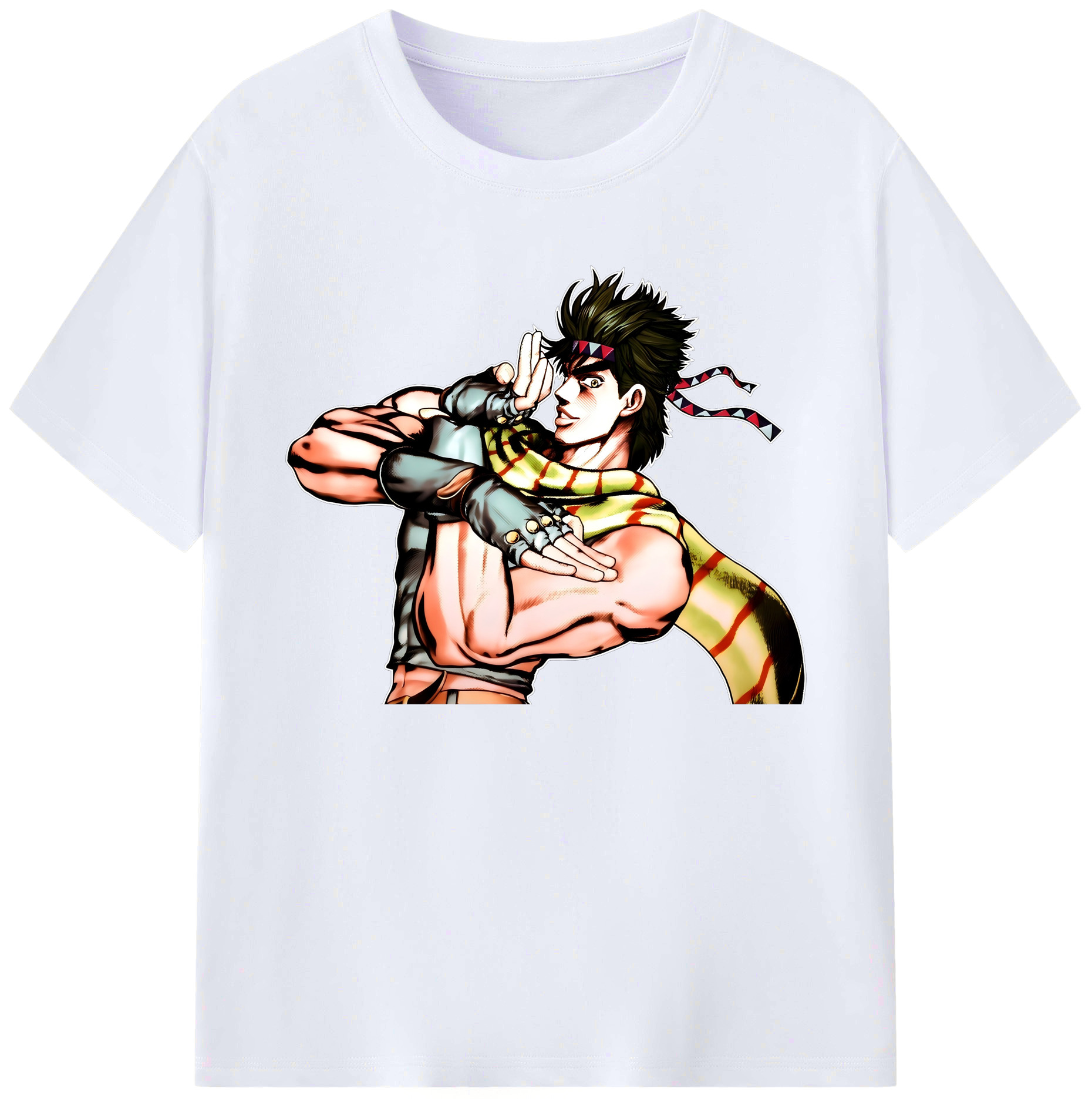 （画像用） ジョジョの奇妙な冒険 ジョセフ?ジョースター JoJo's Bizarre Adventure Joseph Joestar 綿100％ メンズ半袖Tシャツ｜肌触りやわらか＆通気性