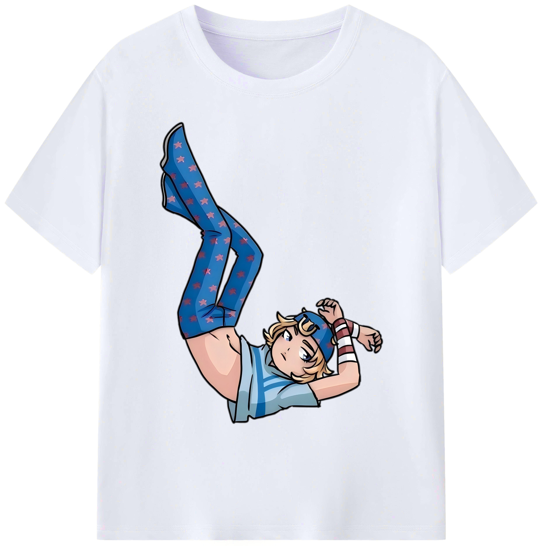 （画像用） ジョジョの奇妙な冒険 グイード?ミスタ JoJo's Bizarre Adventure Guido Mista 綿100％ メンズ半袖Tシャツ｜肌触りやわらか＆通気性