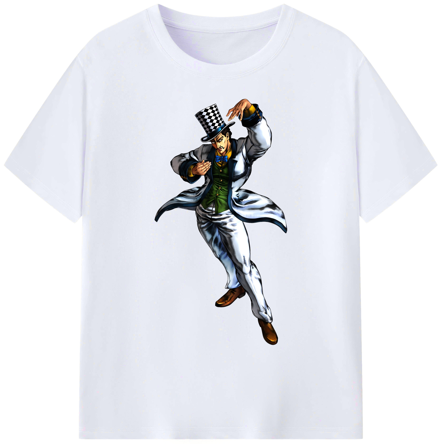 （画像用） ジョジョの奇妙な冒険 ウィル?アントニオ?ツェペリ JoJo's Bizarre Adventure Will Anthonio Zeppeli 綿100％ メンズ半袖Tシャツ｜肌触りやわらか＆通気性