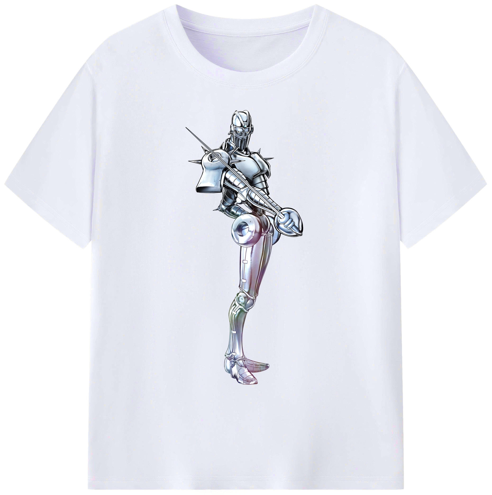 （画像用） ジョジョの奇妙な冒険 ジャン＝ピエール?ポルナレフ JoJo's Bizarre Adventure Jan Pierre Polnareff 綿100％ メンズ半袖Tシャツ｜肌触りやわらか＆通気性