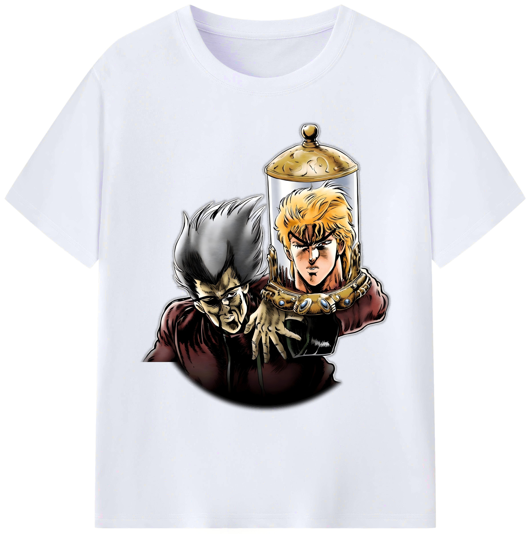 （画像用） ジョジョの奇妙な冒険 ディオ?ブランドー JoJo's Bizarre Adventure Dio Brando 綿100％ メンズ半袖Tシャツ｜肌触りやわらか＆通気性
