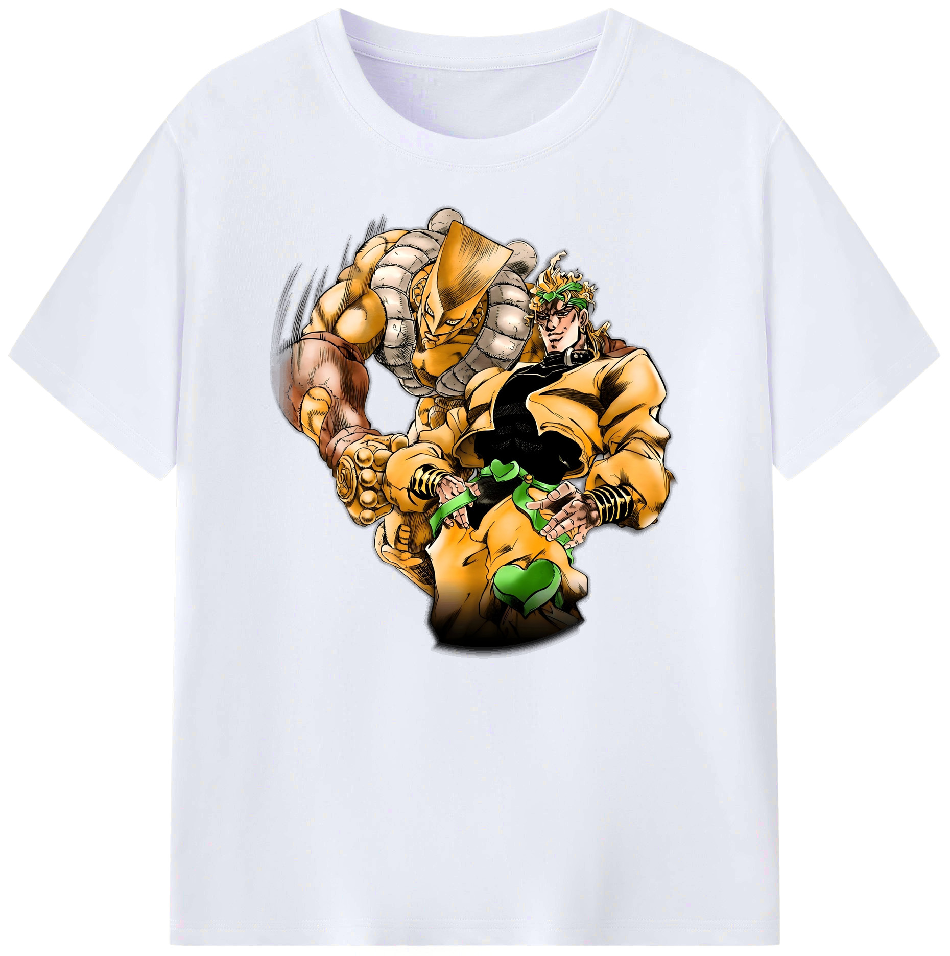 （画像用） ジョジョの奇妙な冒険 ディオ?ブランドー JoJo's Bizarre Adventure Dio Brando 綿100％ メンズ半袖Tシャツ｜肌触りやわらか＆通気性